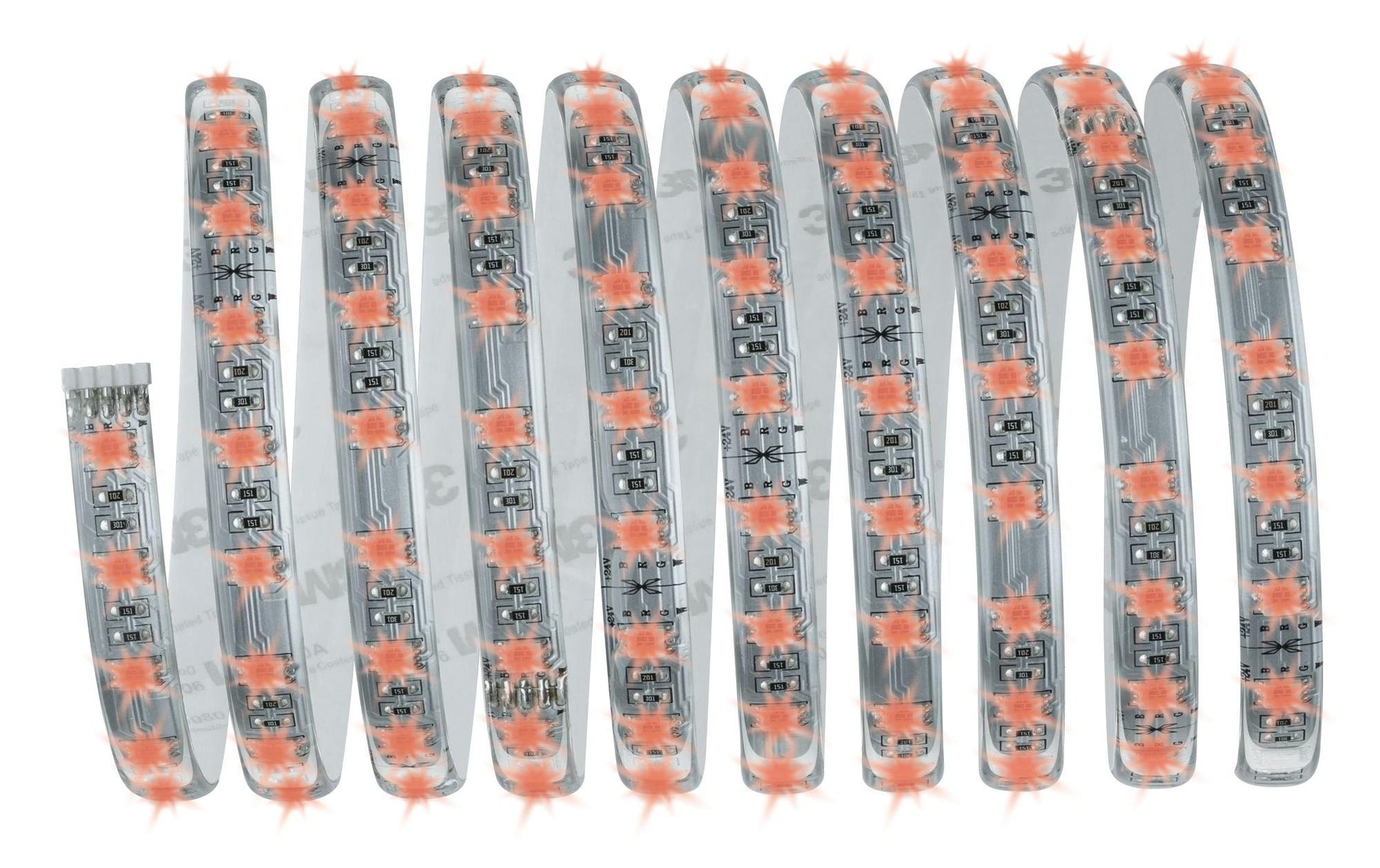 Paulmann LED-Strip MaxLED – Set, 3 m, 1260 lm, 36 W, RGBW, 2700 K, dimmbar, weiss, Netzteil, Fernbedienung