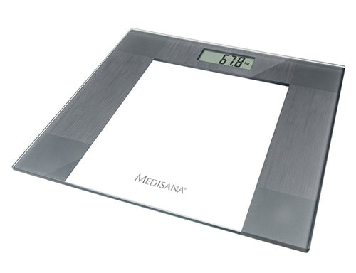 Medisana Personenwaage – 30×30×1,7 cm, Glas, 150 kg, Weiss