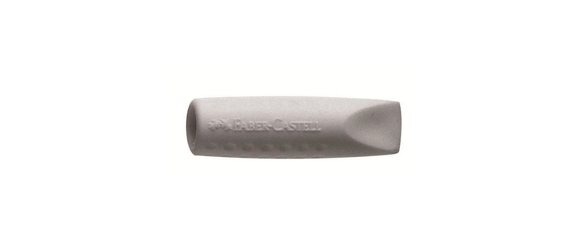 Faber-Castell Ersatzradierer Grip 2001 – für Bleistifte – 2er-Pack – Kunststoff – grau – 10 × 40 × 10 mm