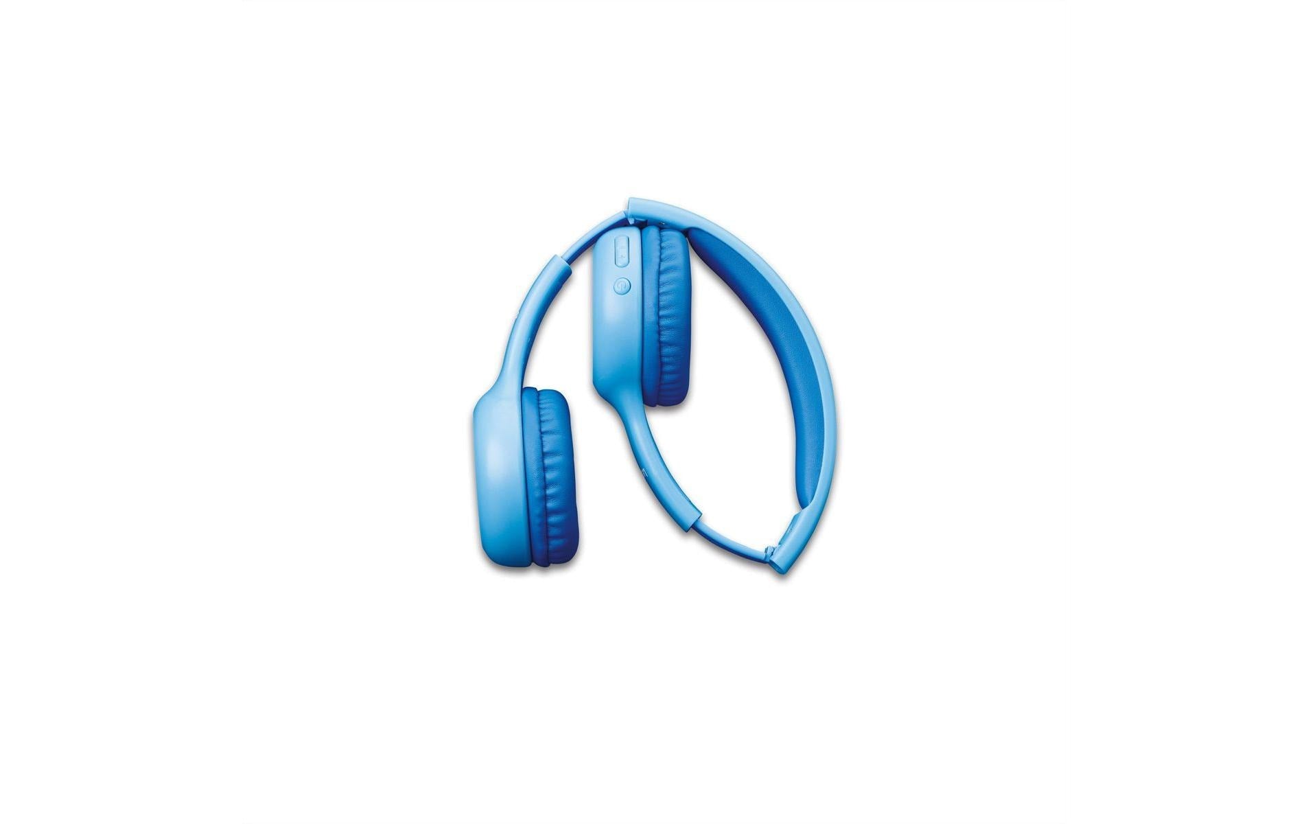 Lenco HPB-110 Kinderkopfhörer – On-Ear, Stereo, Kabel + BT, 85 dB Lautstärke-Limit, Blau, BT 5.0