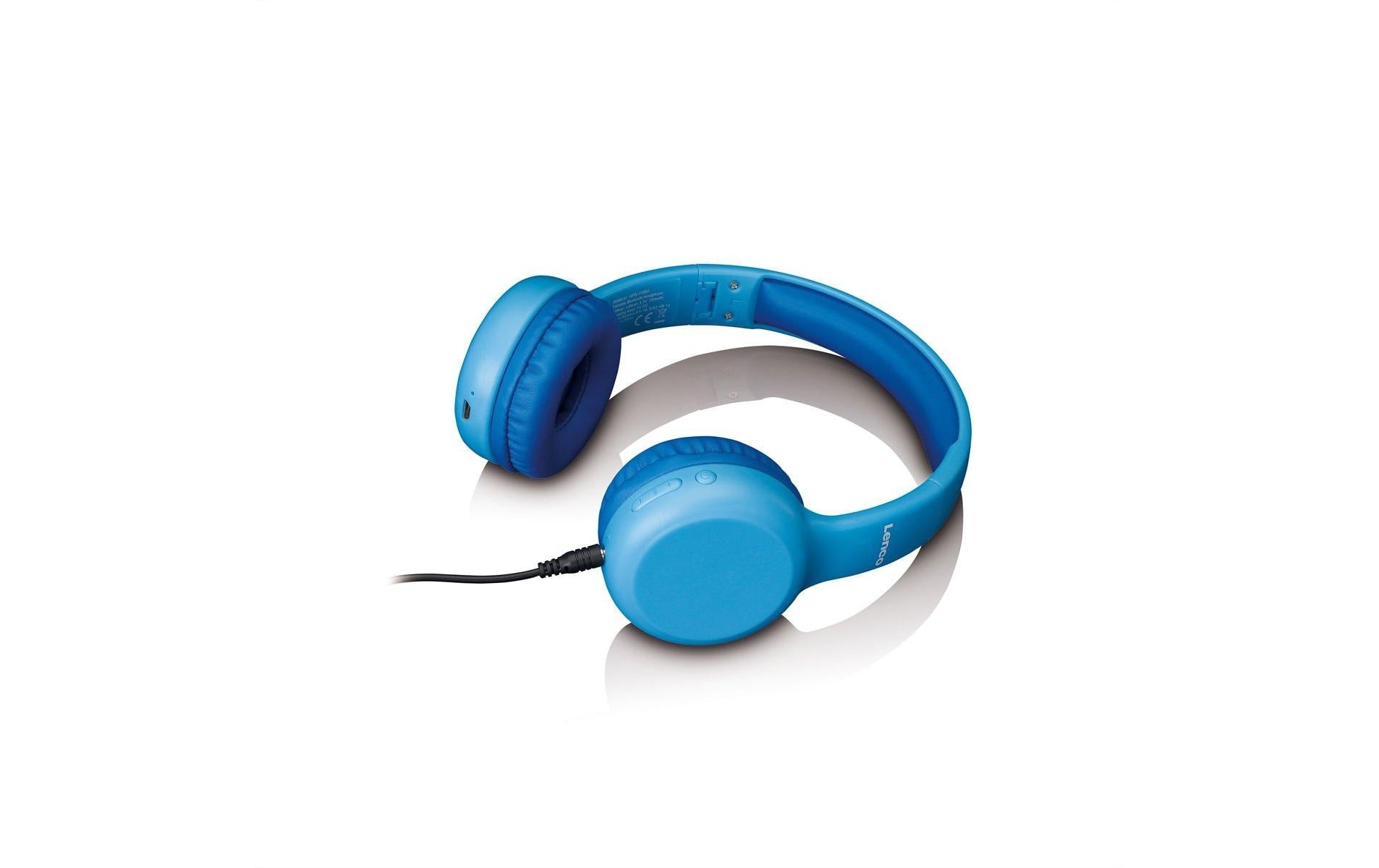 Lenco HPB-110 Kinderkopfhörer – On-Ear, Stereo, Kabel + BT, 85 dB Lautstärke-Limit, Blau, BT 5.0