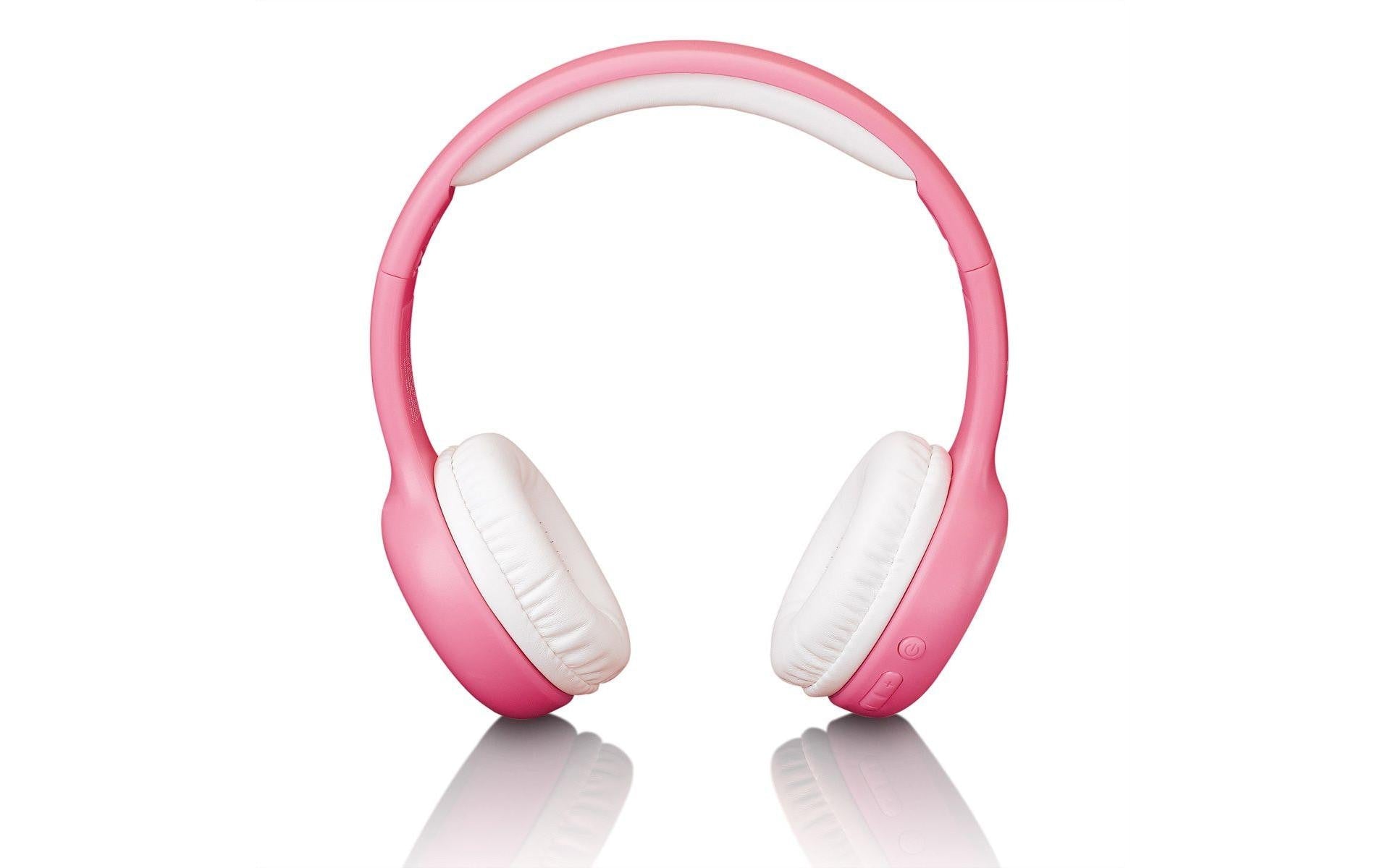 Lenco HPB-110 Kinderkopfhörer – On-Ear, Stereo, Kabel + BT, 3,5 mm Klinke, Rosa, BT 5.0