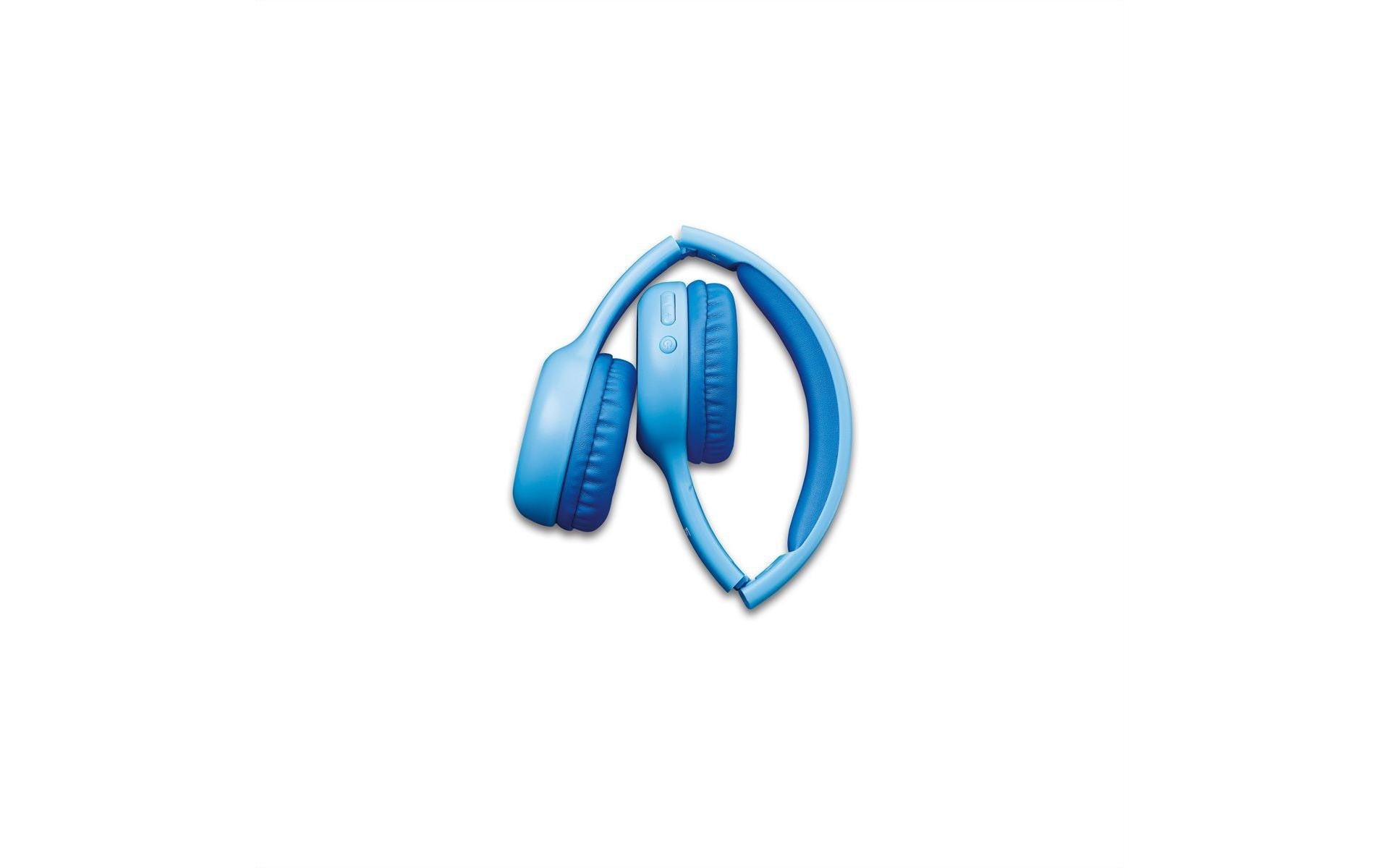 Lenco HPB-110 Kinderkopfhörer – On-Ear, Stereo, Kabel + BT, 85 dB Lautstärke-Limit, Blau, BT 5.0