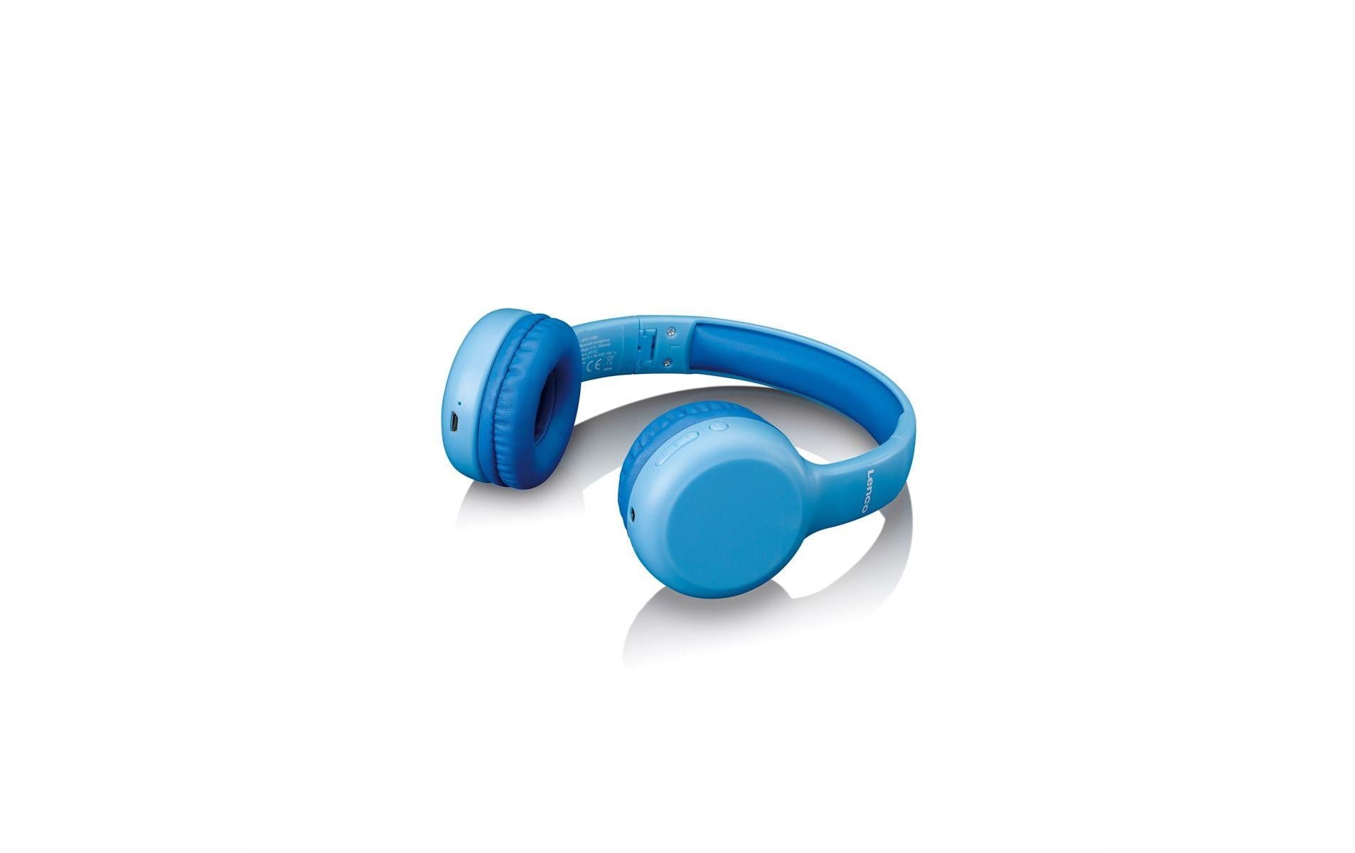 Lenco HPB-110 Kinderkopfhörer – On-Ear, Stereo, Kabel + BT, 85 dB Lautstärke-Limit, Blau, BT 5.0
