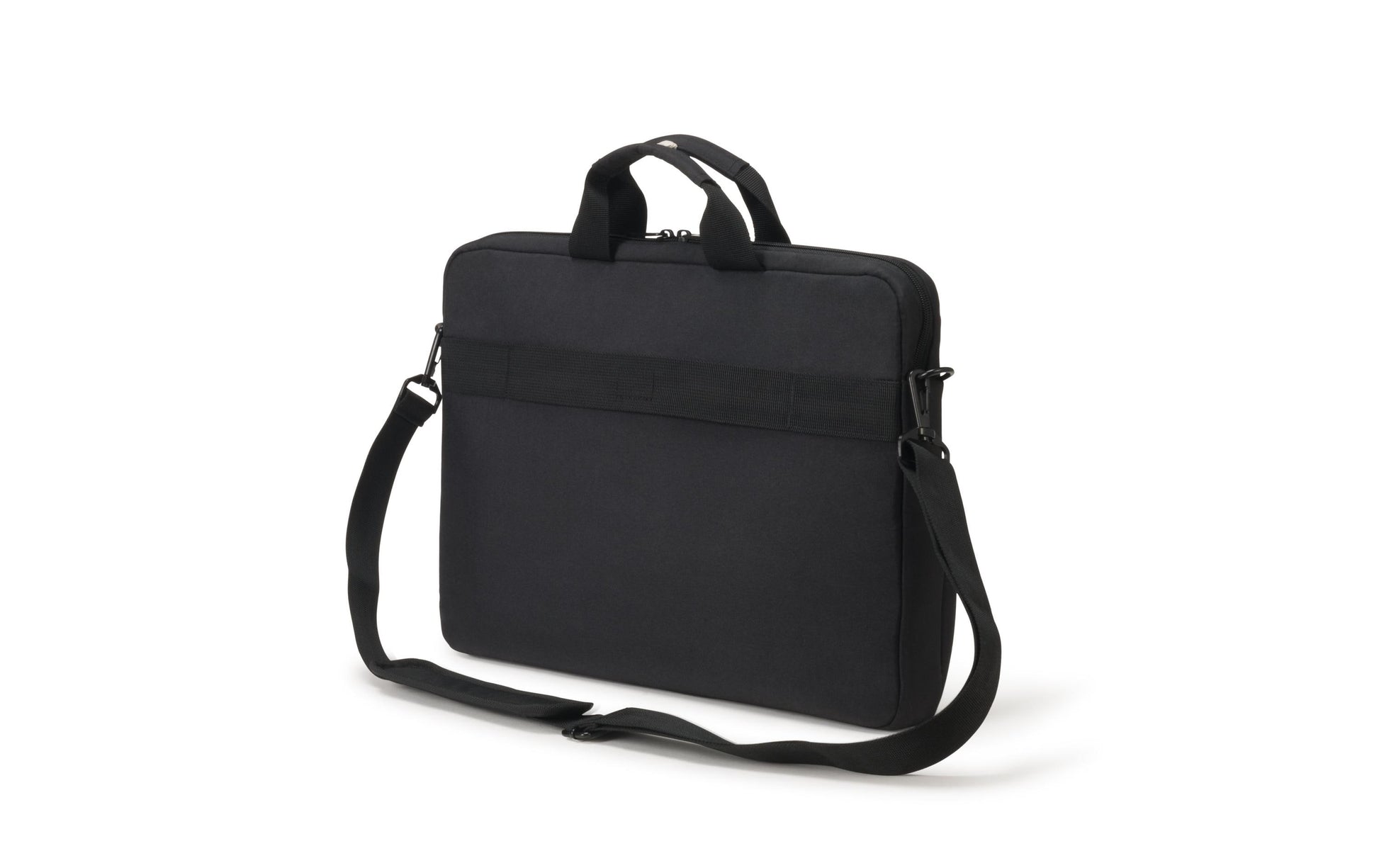 DICOTA Eco Slim Case Plus BASE Notebook-Tasche bis 15,6" – Trolley-Band, abnehmbarer Schultergurt – Schwarz
