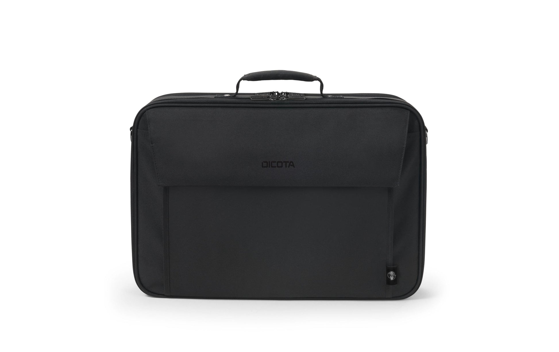 DICOTA Notebook-Tasche bis 15,6" – abnehmbarer Schultergurt, aus recyceltem PET – Schwarz