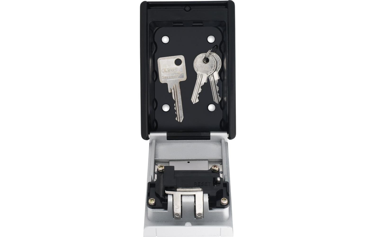ABUS Schlüsseldepot KeyGarage 787 BIG, 2 Haken, Zahlenschloss, Stahlblech, Schwarz/Silber – Wandmontage