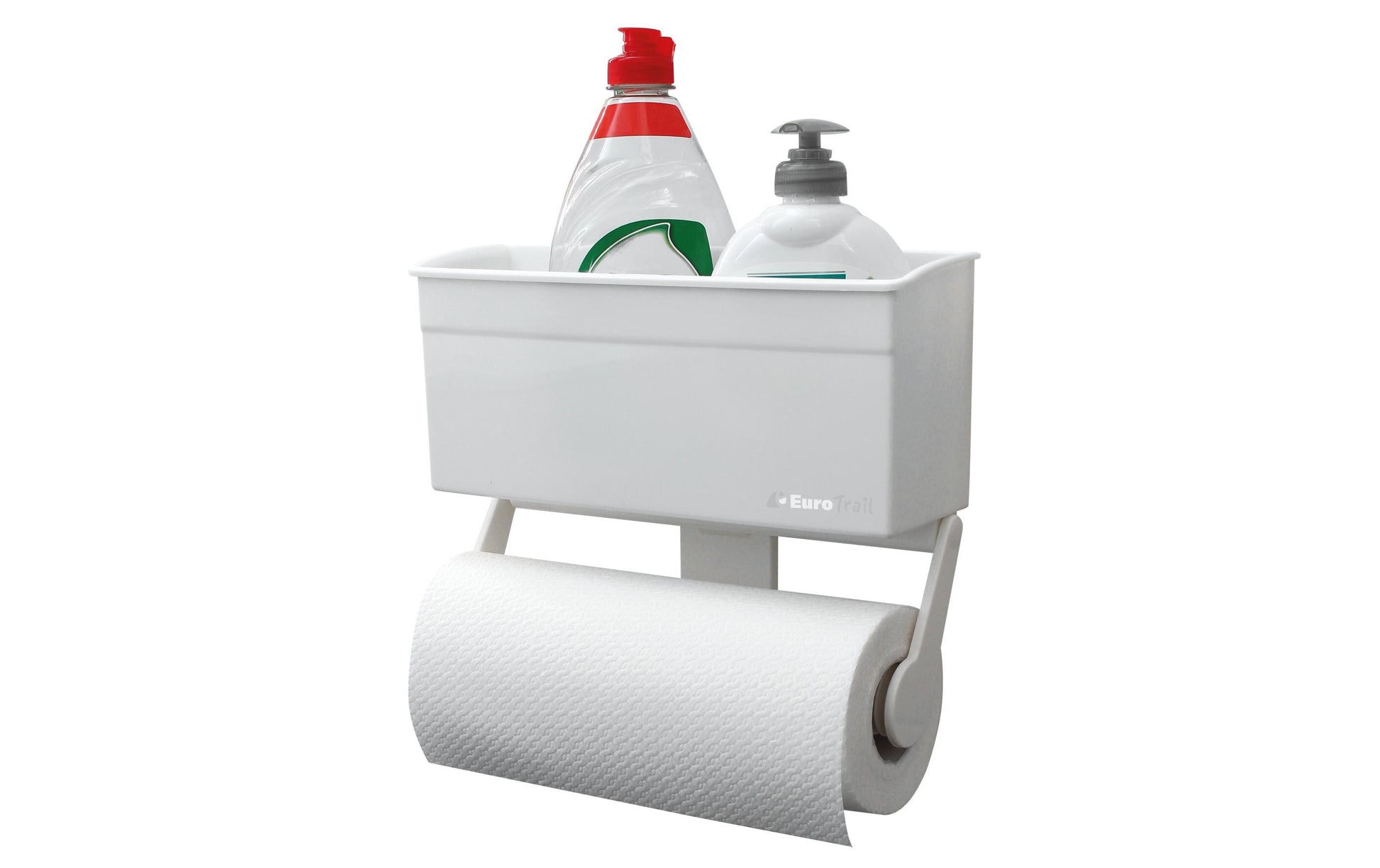 Eurotrail Handtuchrollenspender – Kunststoff, weiss, 136 × 266 × 848 mm