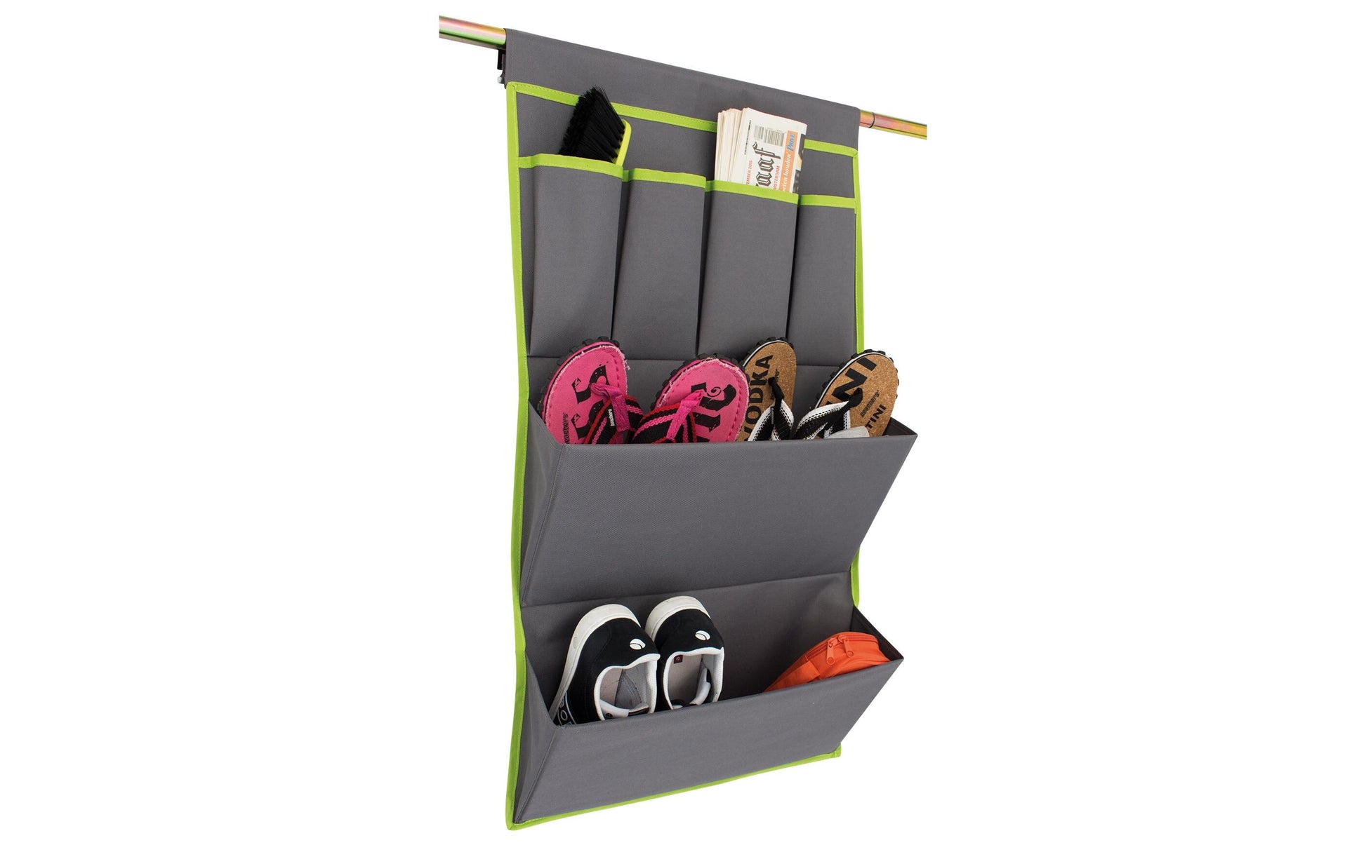 Eurotrail Utensilientasche Bristol L – Klettverschluss, 6 Fächer – für Wohnwagen/Van – 48×80 cm – grau