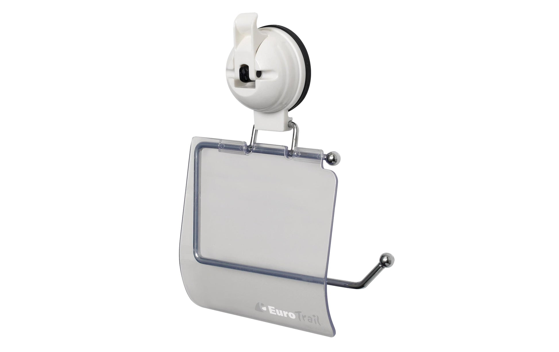 Eurotrail Toilettenpapierhalter – ABS, Polyamid, weiss, wandmontiert, mit Saugnapf, 16 × 16 × 21 cm