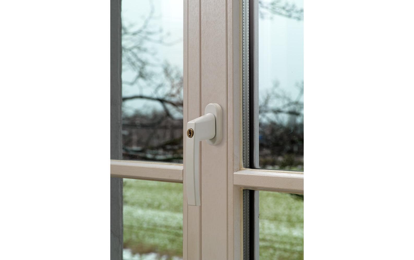 ABUS Fenstergriff – Sicherheitslevel 3, Zylinderschloss, Weiss