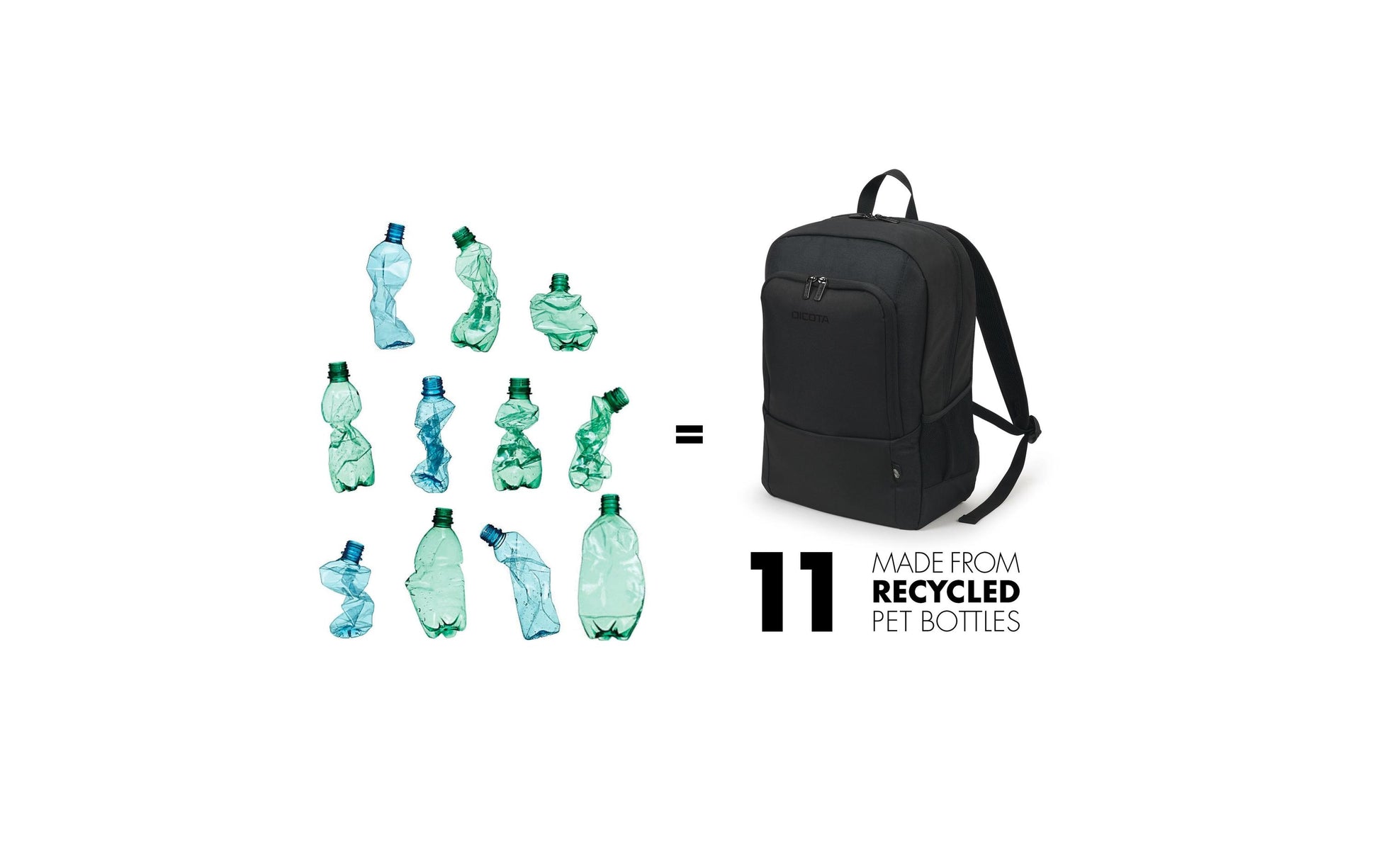 DICOTA Eco Rucksack BASE Notebook-Rucksack bis 17,3" – 28 l – Schwarz