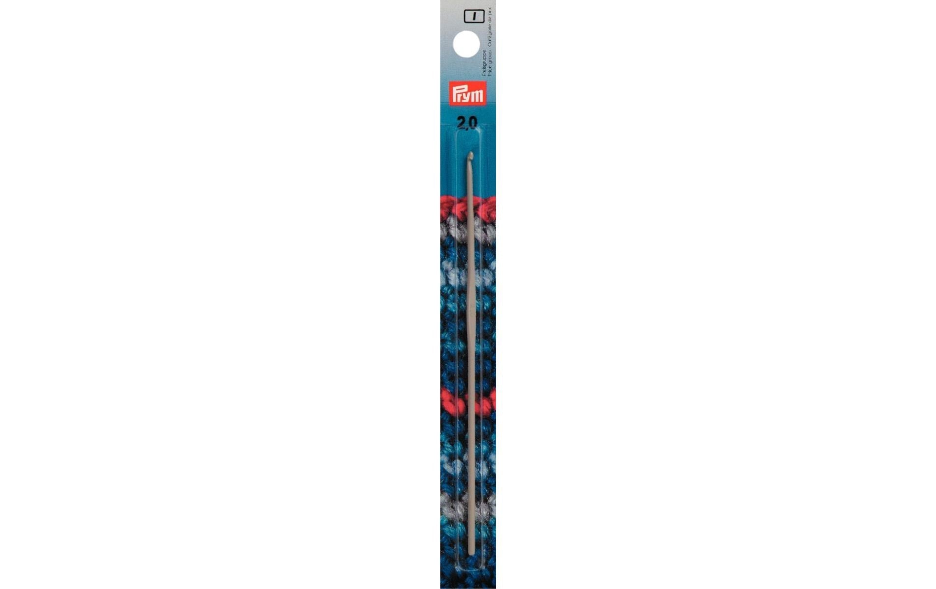 Prym Häkelnadel Grau – 2 mm, 14,0 cm, Aluminium