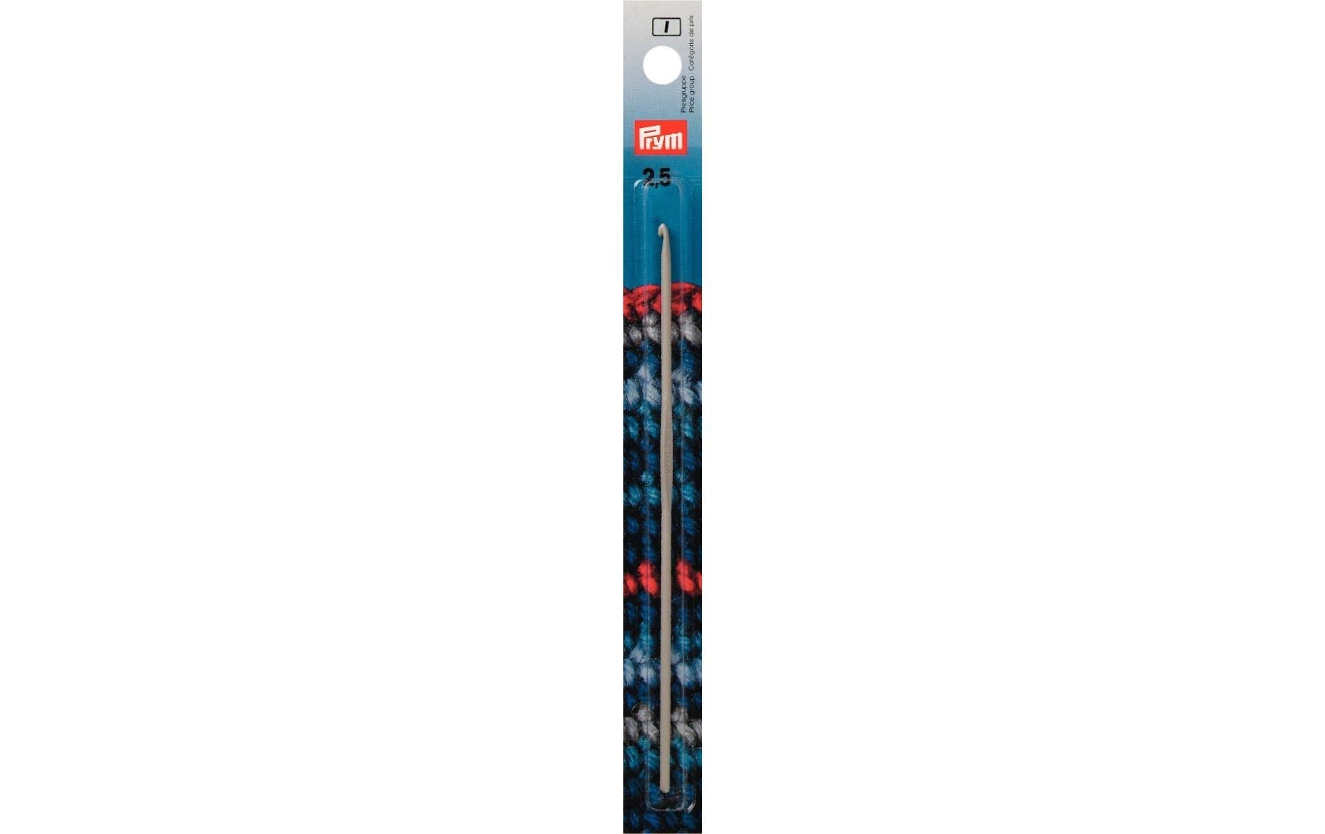 Prym Häkelnadel Grau 2,5 mm – 14,0 cm, Aluminium, 1 Stk.