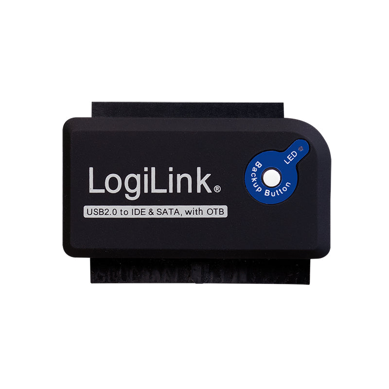 LogiLink AU0006C Adapter USB-A zu SATA/IDE – USB 2.0, 480 Mbit/s, 1,2 m – für Windows 10, macOS