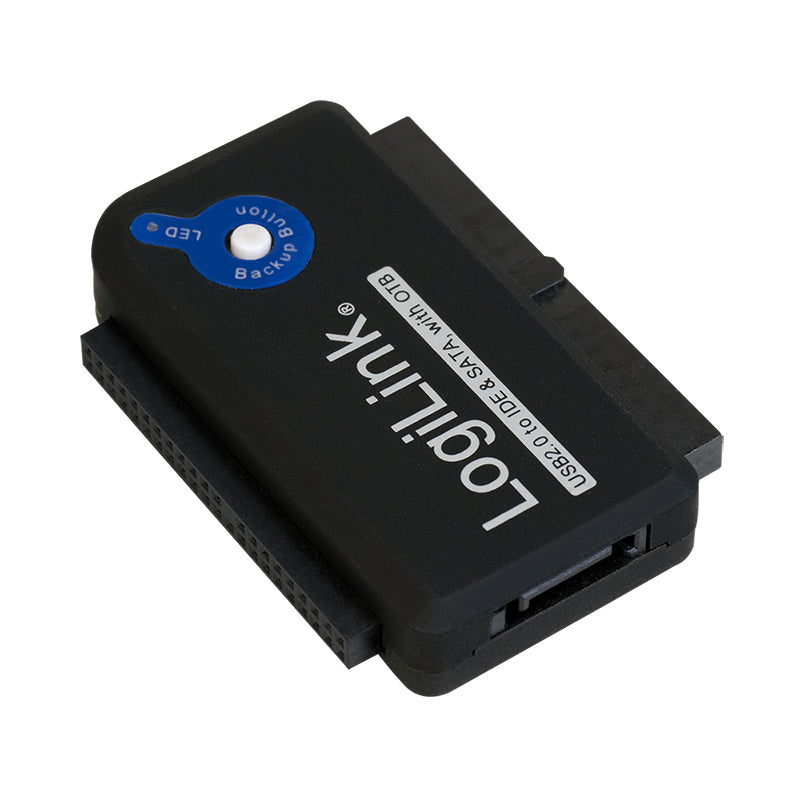 LogiLink AU0006C Adapter USB-A zu SATA/IDE – USB 2.0, 480 Mbit/s, 1,2 m – für Windows 10, macOS