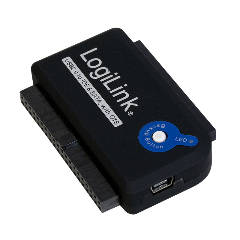 LogiLink AU0006C Adapter USB-A zu SATA/IDE – USB 2.0, 480 Mbit/s, 1,2 m – für Windows 10, macOS