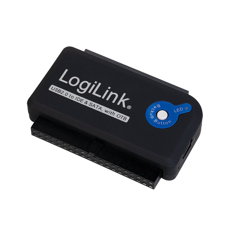 LogiLink AU0006C Adapter USB-A zu SATA/IDE – USB 2.0, 480 Mbit/s, 1,2 m – für Windows 10, macOS