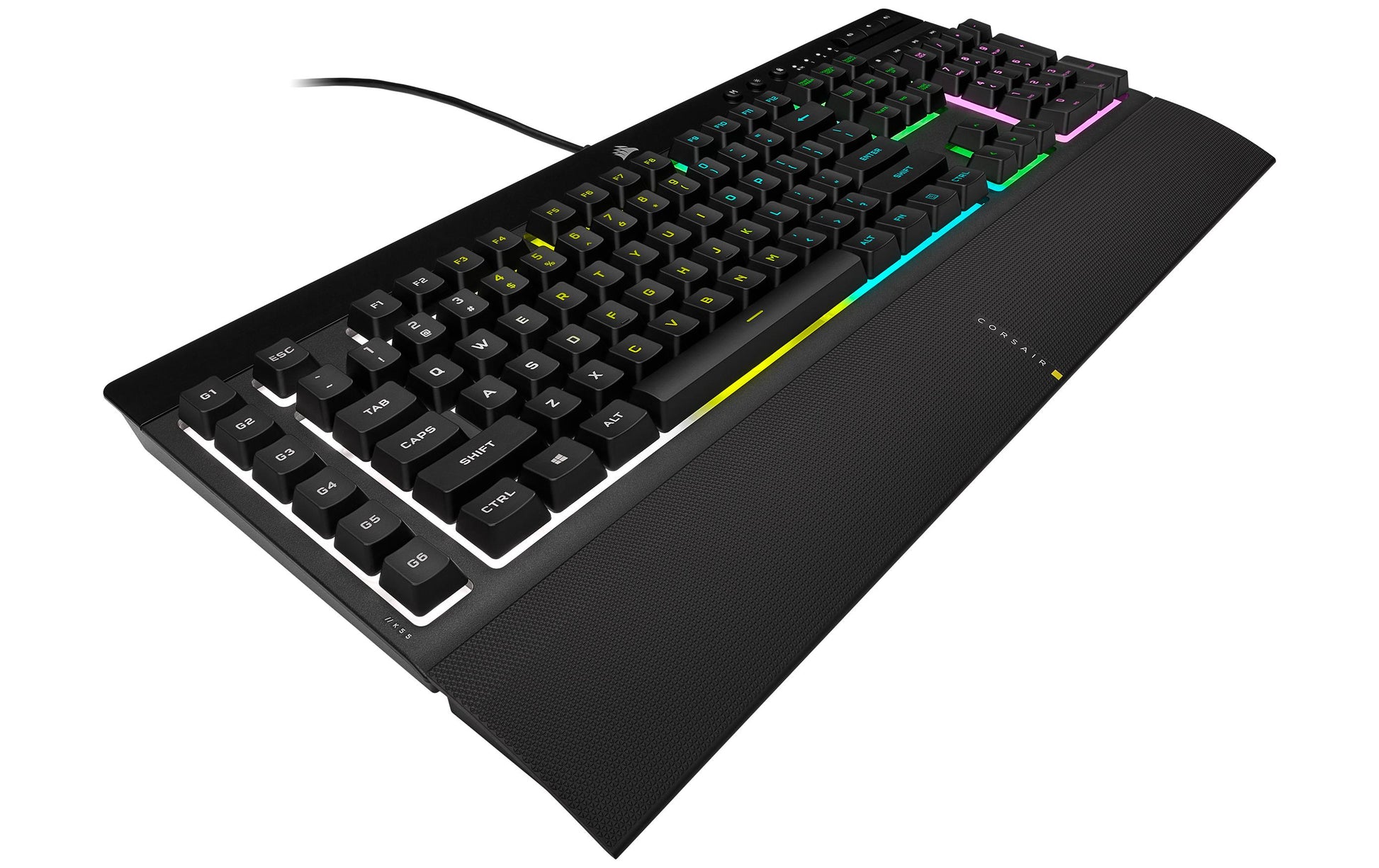 Corsair K55 RGB PRO – Tastatur, kabelgebunden (USB-A), CH-Layout (DE-CH), Fullsize (mit Ziffernblock)
