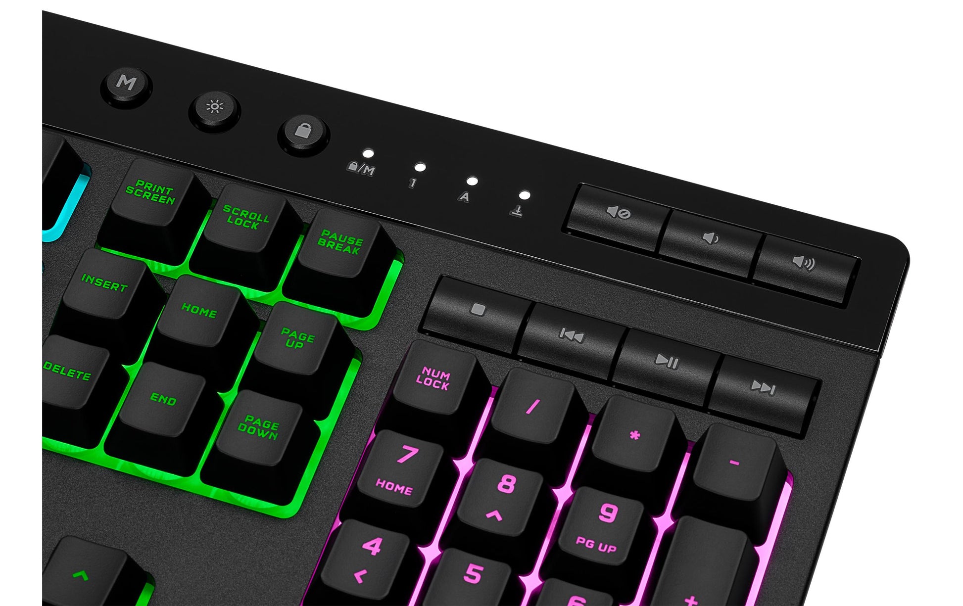 Corsair K55 RGB PRO – Tastatur, kabelgebunden (USB-A), CH-Layout (DE-CH), Fullsize (mit Ziffernblock)