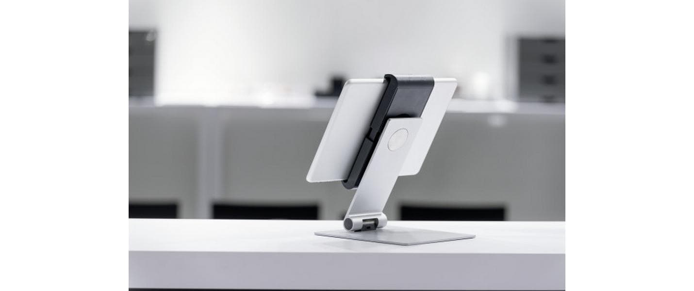 Durable Tablethalter – für Tablets 7–13", Aluminium/Stahl, Silber Metallic