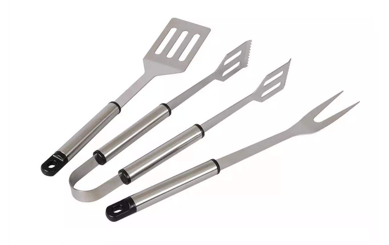 BBQ Dragon – 3-teiliges Grillbesteck-Set, Edelstahl, Silber
