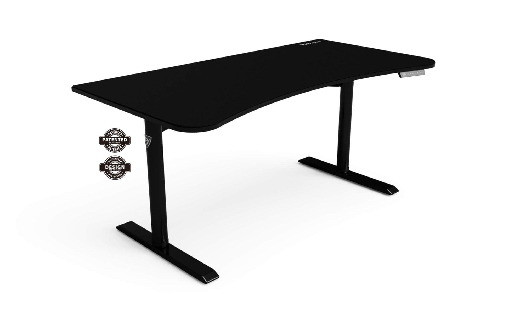 Arozzi Moto Gaming-Tisch – 160 × 82 cm, elektrisch höhenverstellbar, schwarz, Metall