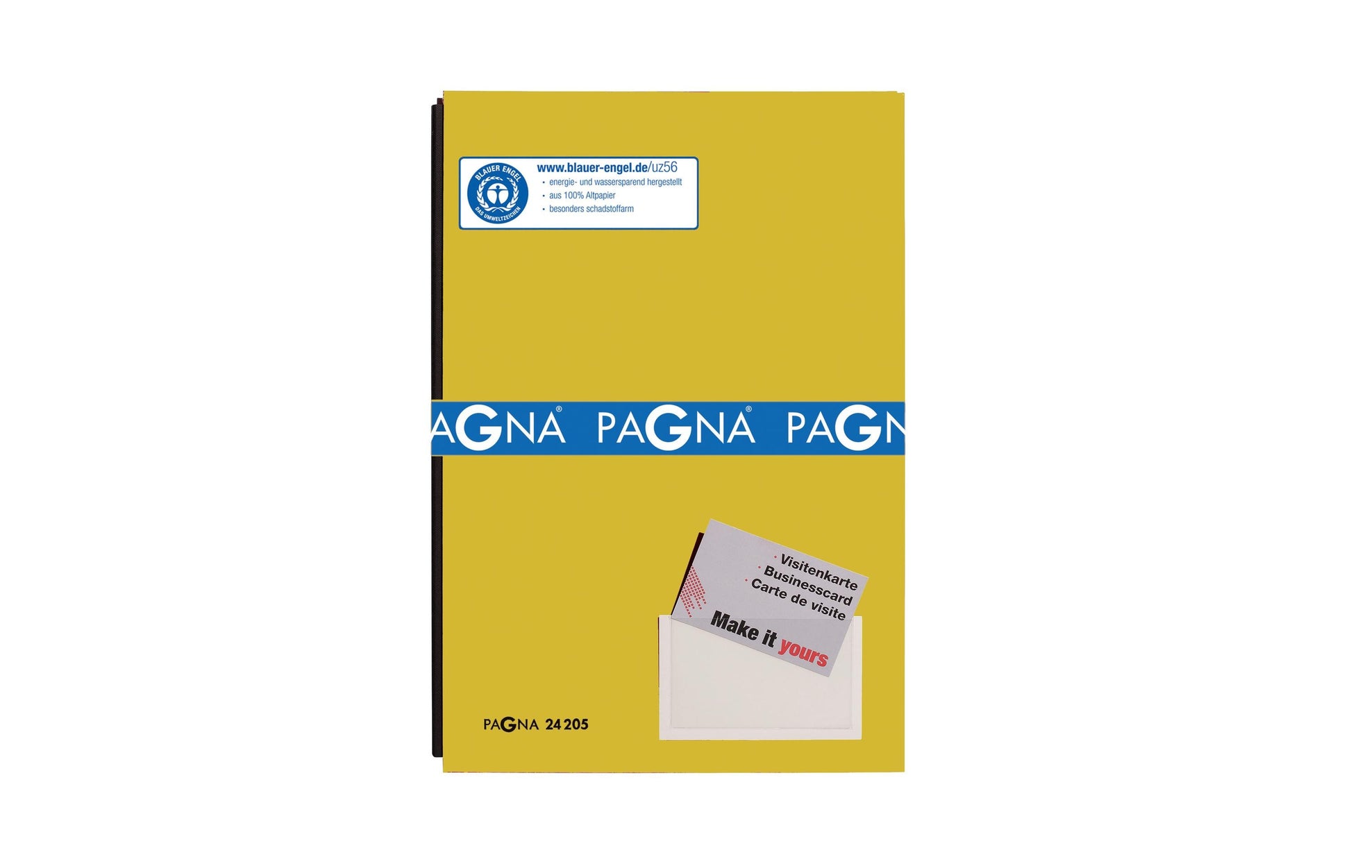 Pagna Unterschriftenmappe A4 – 20 Fächer, Gelb, Füllhöhe 25 mm