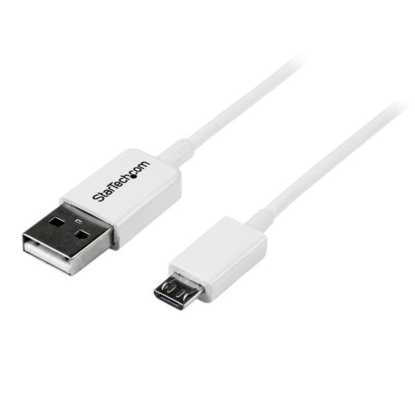 StarTech.com USB-A auf Micro-USB-B Kabel – USB 2.0 (480 Mbit/s) – 1 m – Weiss