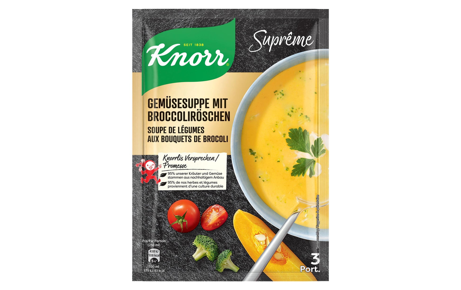Knorr Creme-Suppe Broccoli Beutel – 81 g