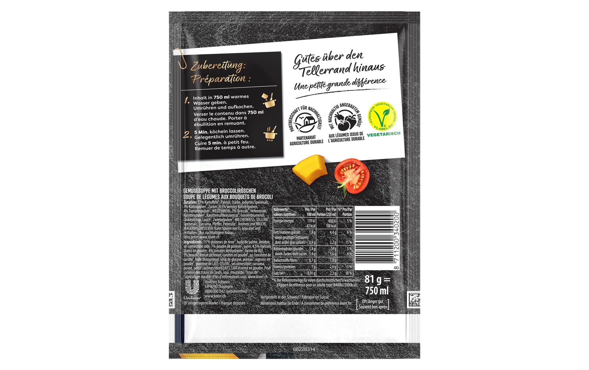 Knorr Creme-Suppe Broccoli Beutel – 81 g
