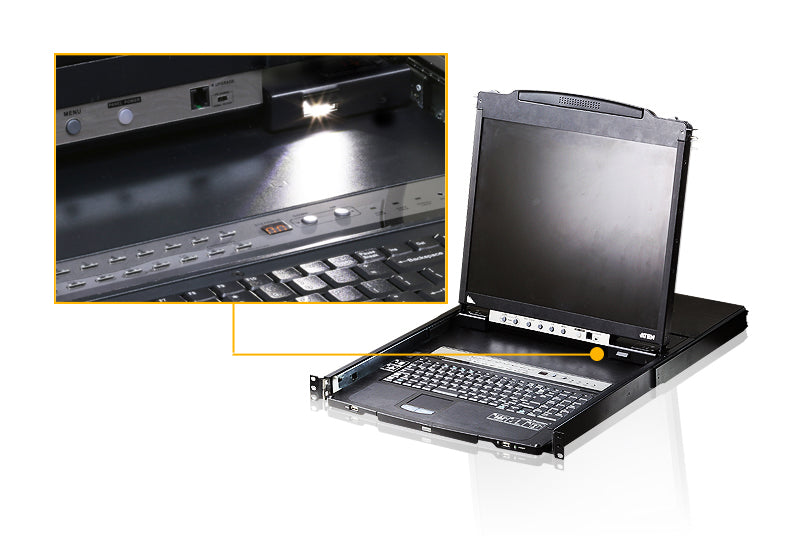 ATEN 19" Rack-LCD-Konsole – 16-Port KVM, 1280 × 1024 – 1U