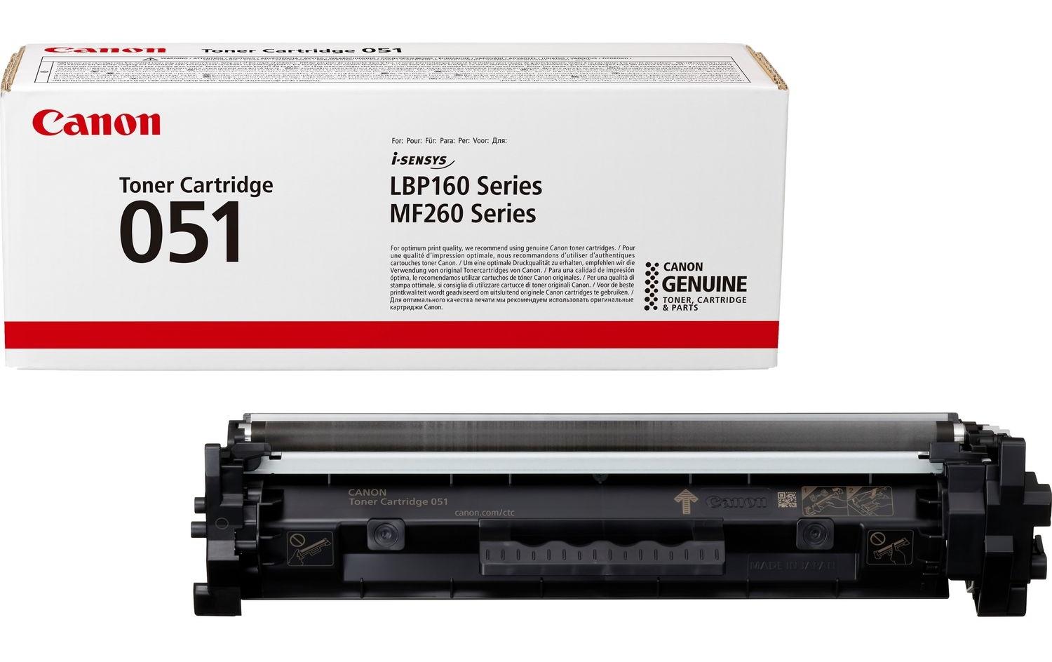 Canon Toner CRG 051 – schwarz, 1700 Seiten – für Mono-Laserdrucker/Multifunktionsgeräte