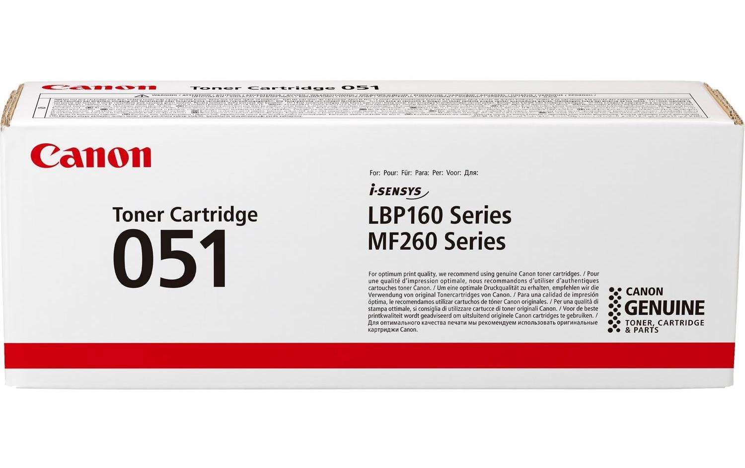 Canon Toner CRG 051 – schwarz, 1700 Seiten – für Mono-Laserdrucker/Multifunktionsgeräte