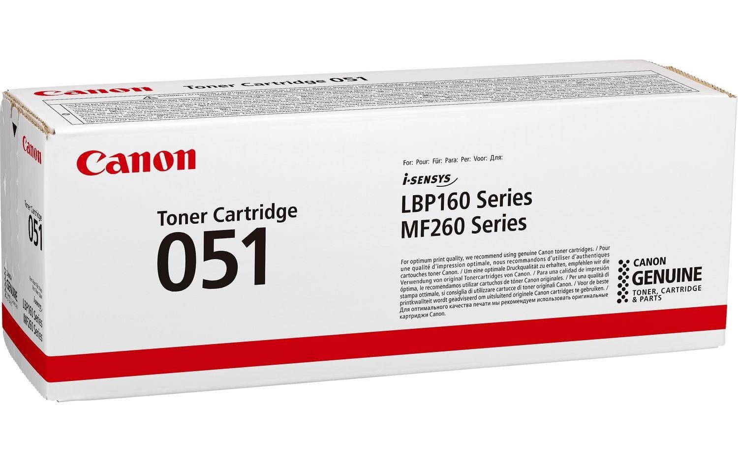 Canon Toner CRG 051 – schwarz, 1700 Seiten – für Mono-Laserdrucker/Multifunktionsgeräte