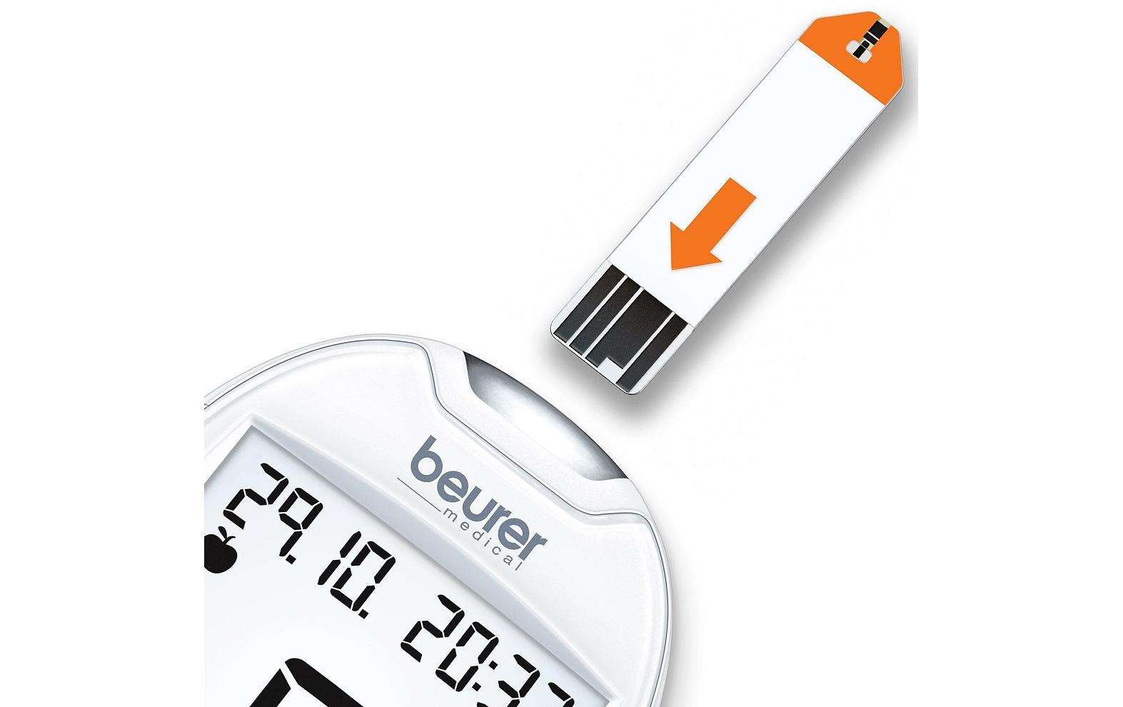 Beurer Blutzuckermessgerät GL 44 – Messdauer 5 s, Messbereich 1,1–35 mmol/L – weiss
