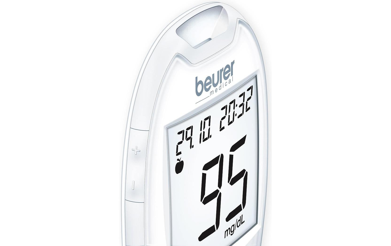 Beurer Blutzuckermessgerät GL 44 – Messdauer 5 s, Messbereich 1,1–35 mmol/L – weiss