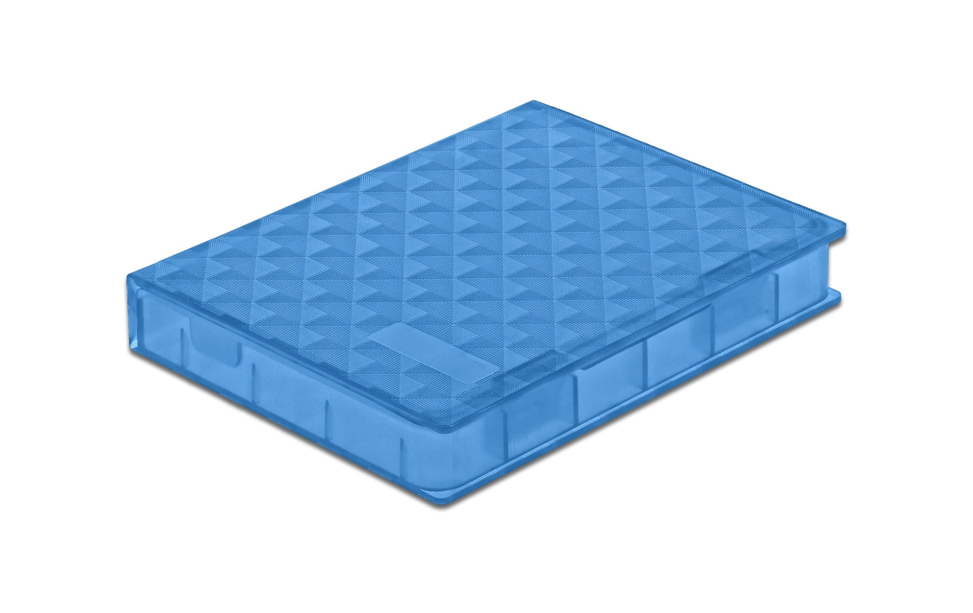 DeLOCK Schutzbox für 2,5" HDD/SSD – 1× HDD, Kunststoff, 80 × 105 × 15 mm, Blau
