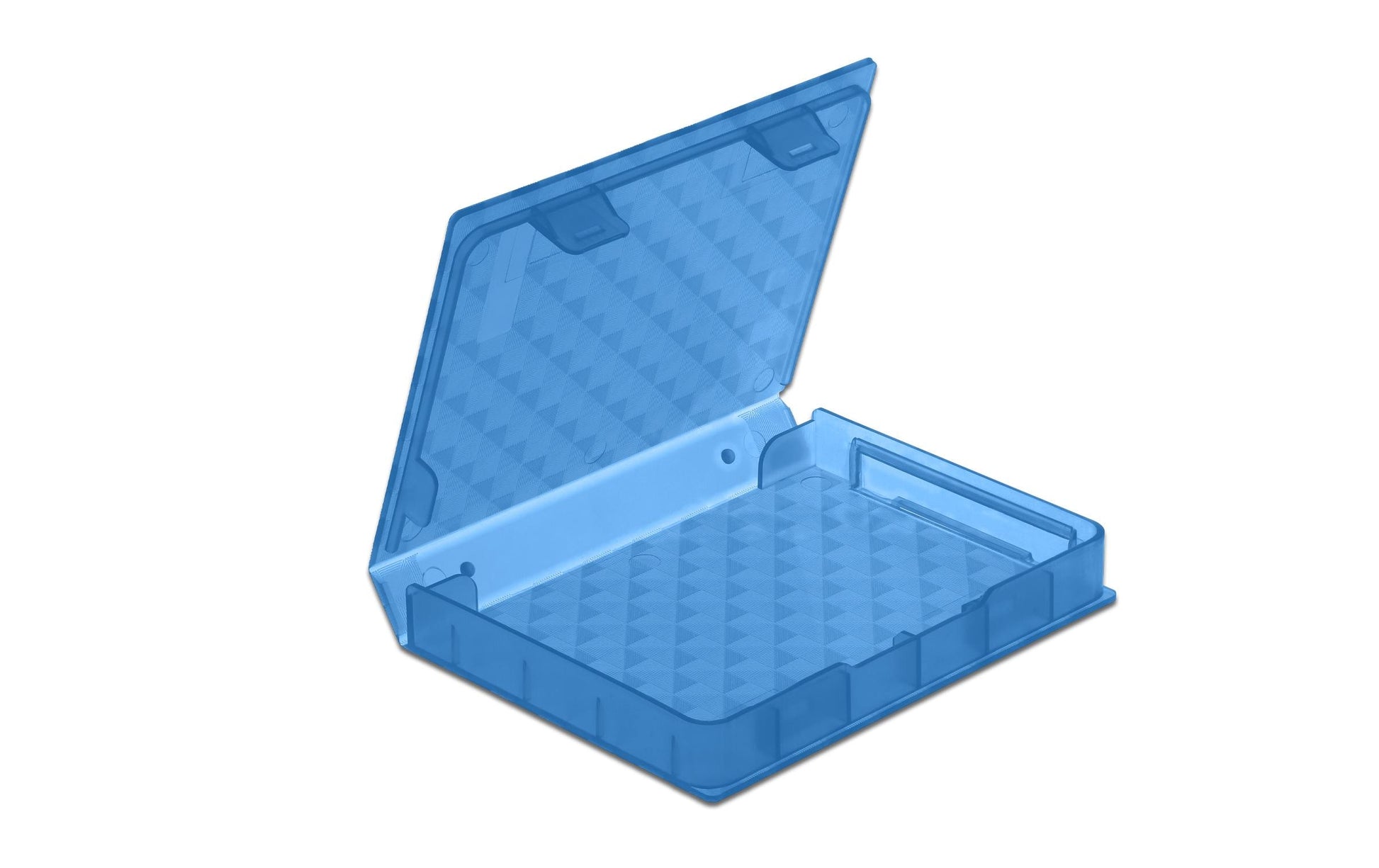 DeLOCK Schutzbox für 2,5" HDD/SSD – 1× HDD, Kunststoff, 80 × 105 × 15 mm, Blau