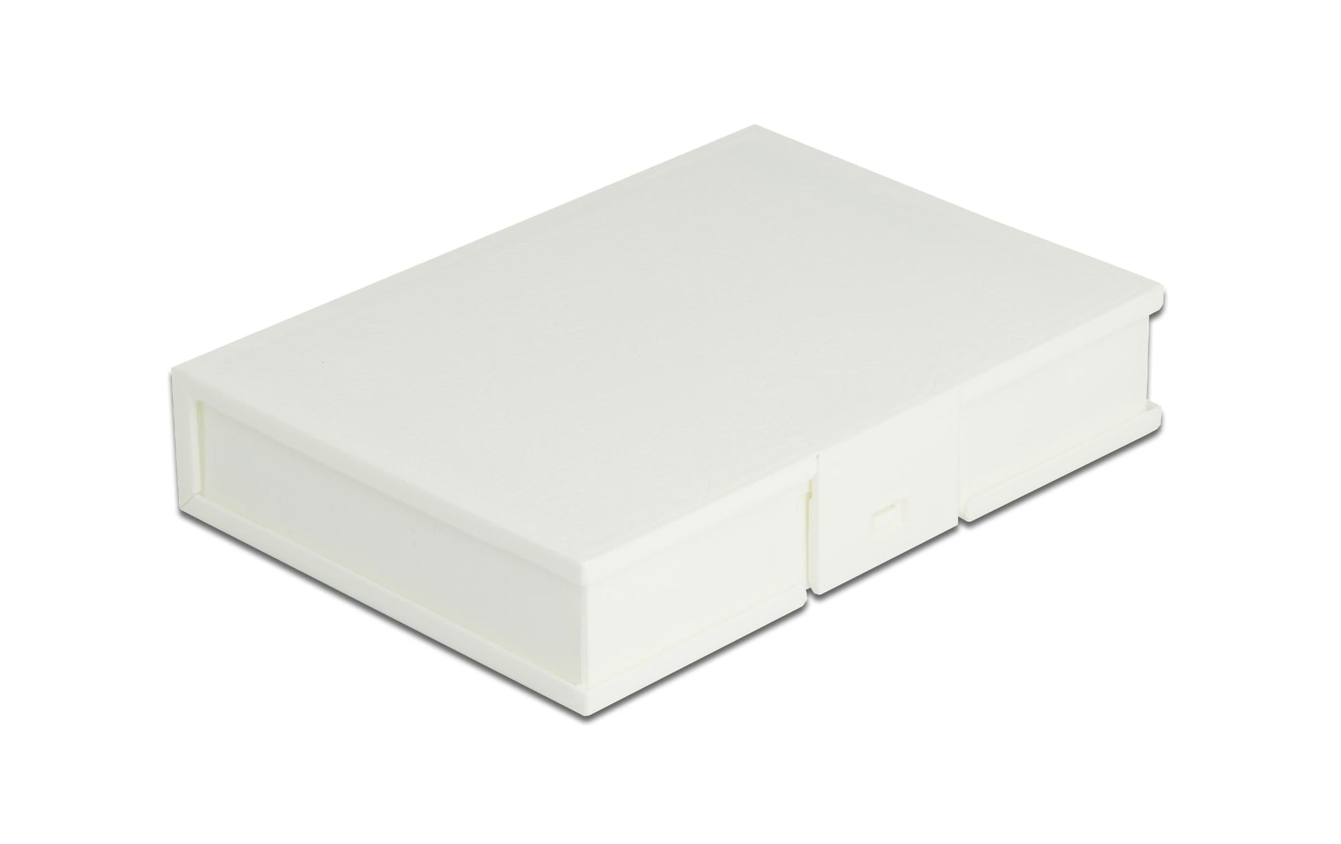 DeLOCK HDD-Koffer/Box – 1× HDD 3,5", Kunststoff, 112 × 162 × 31 mm, Weiss