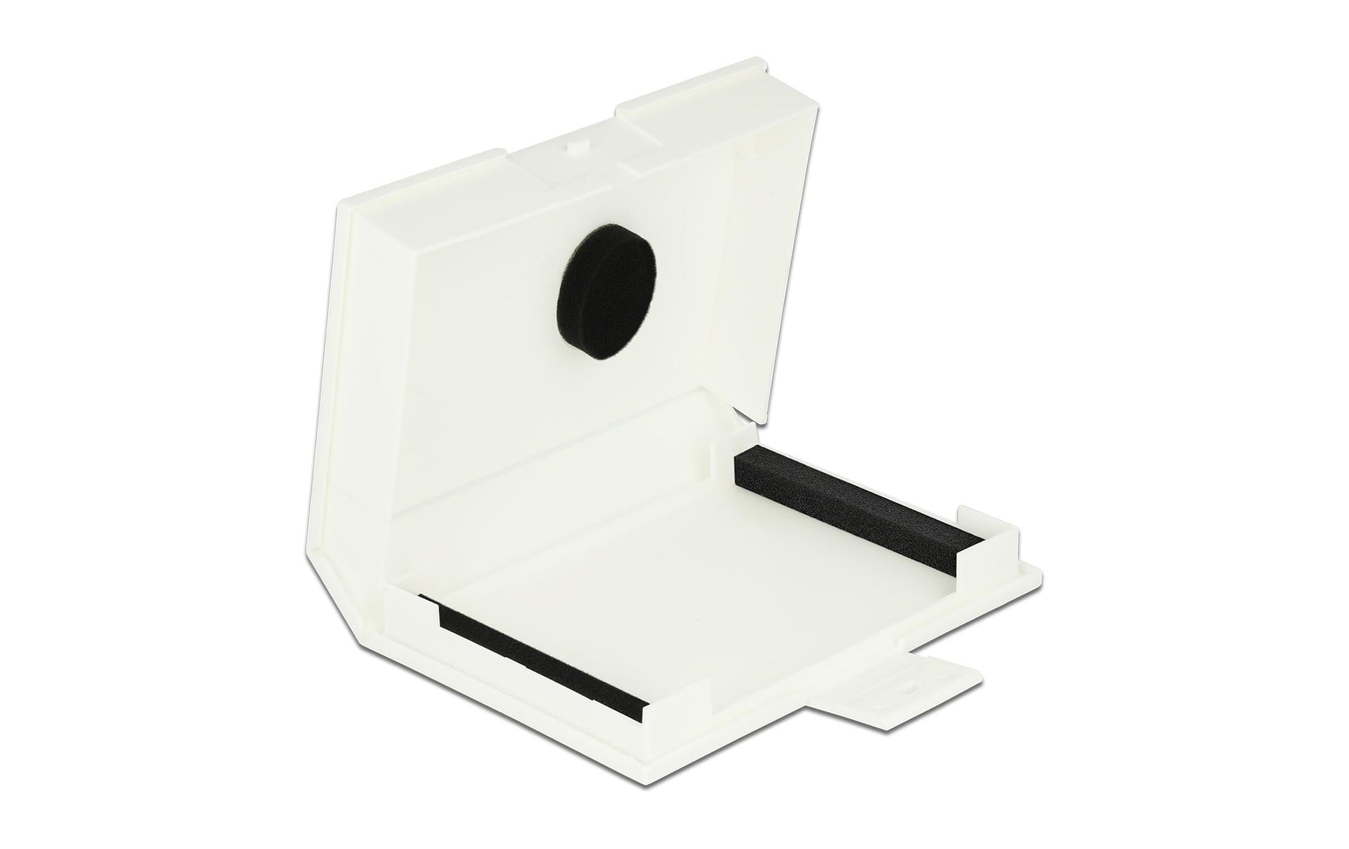 DeLOCK HDD-Koffer/Box – 1× HDD 3,5", Kunststoff, 112 × 162 × 31 mm, Weiss