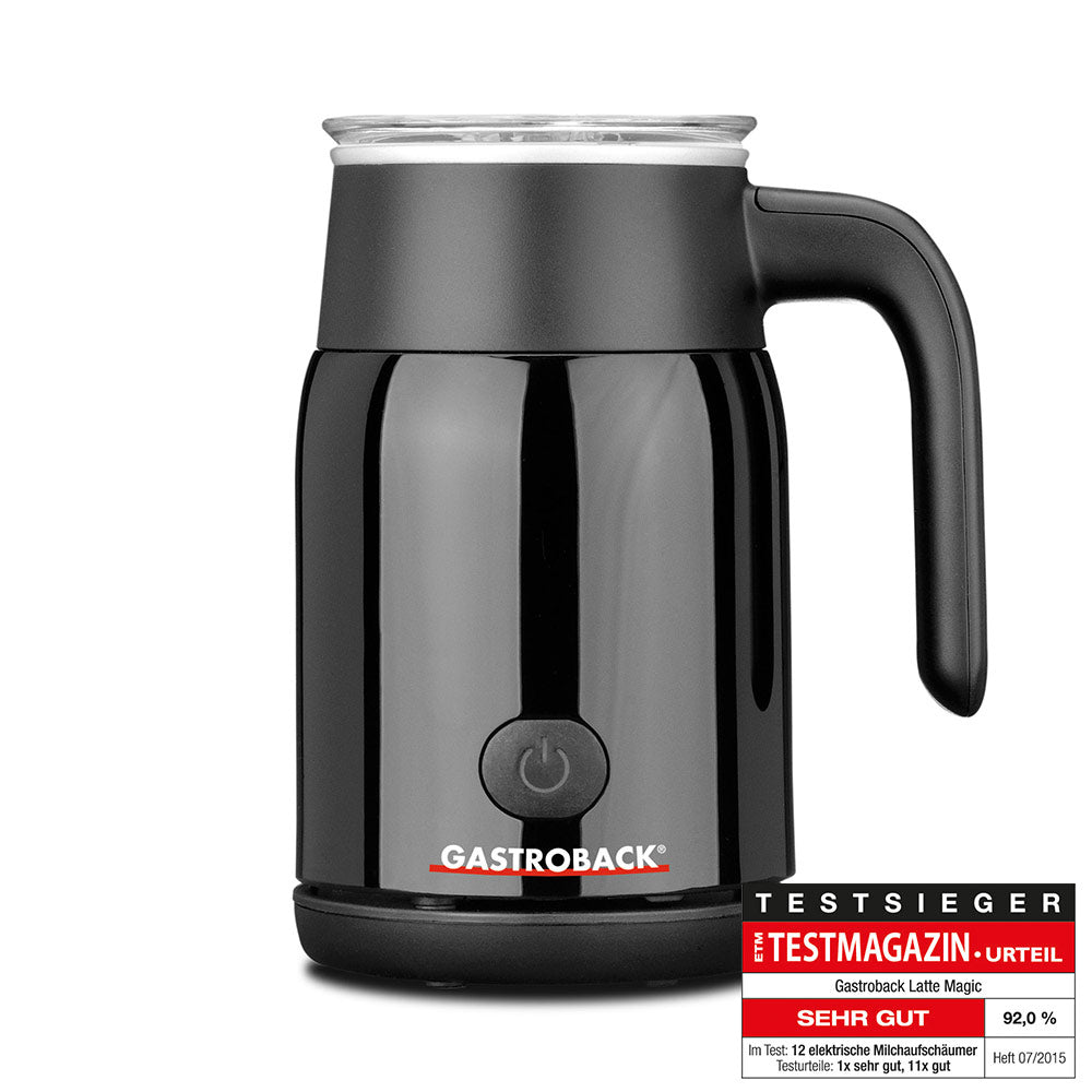 Gastroback Milchschäumer – 350 ml, heiss/kalt, netzbetrieben, schwarz
