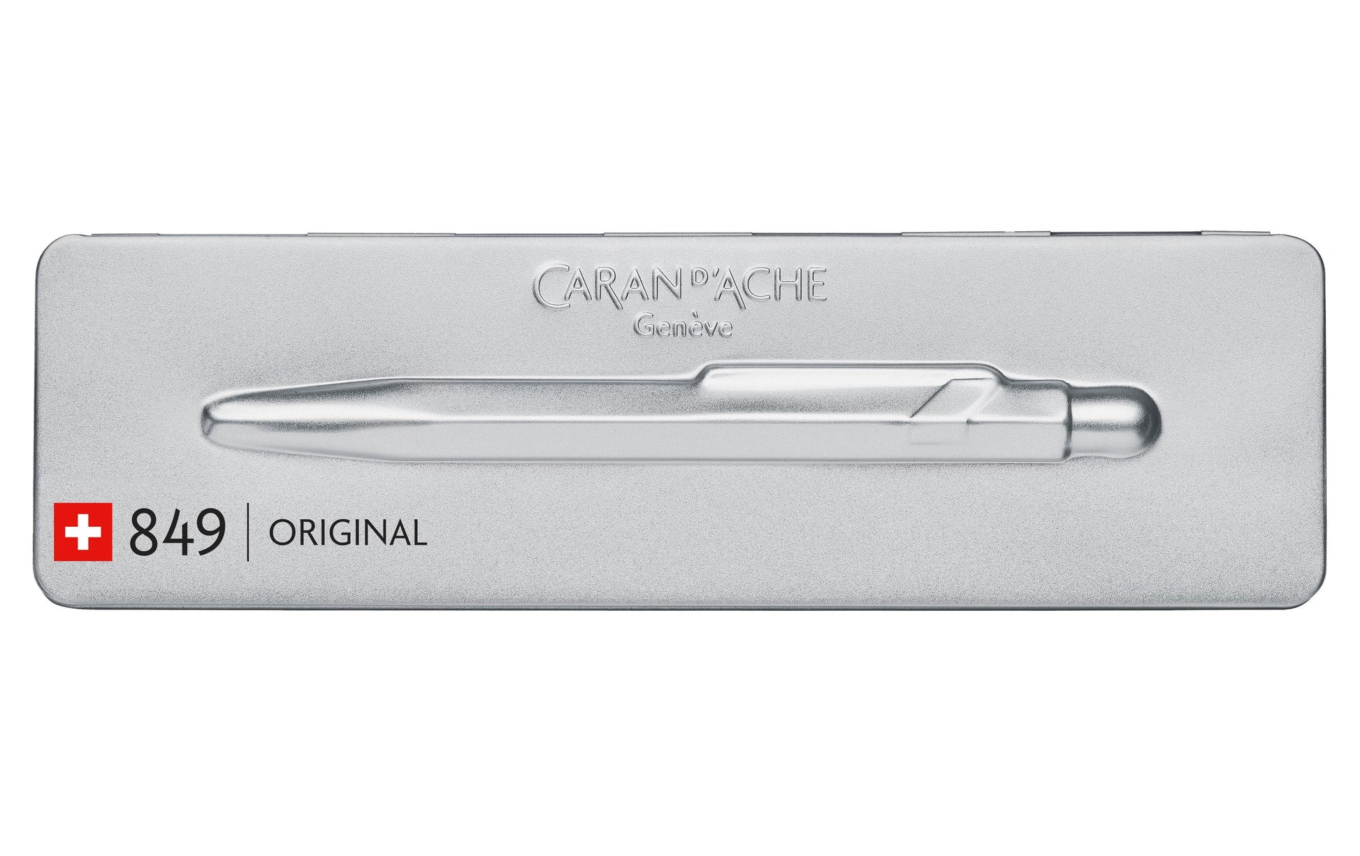 Caran d-Ache Kugelschreiber – Grau Meliert, Aluminium