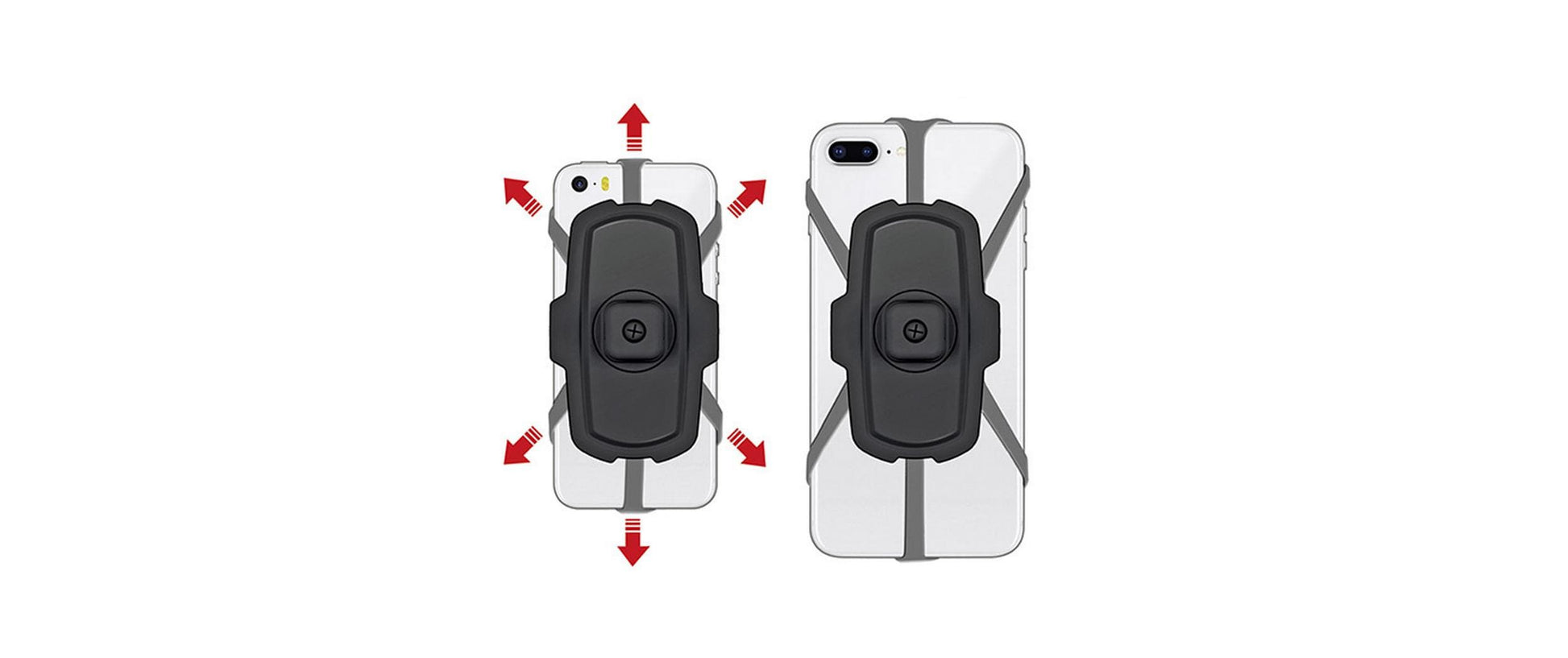 KLICKfix PhonePad CADDY – Fahrrad-/Motorrad-Halterung – Universal, Lenker, für Lenkerdurchmesser 6 cm – Schwarz