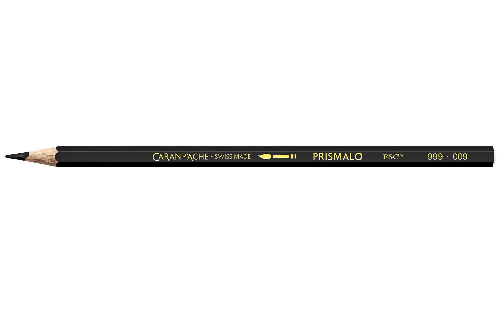 Caran d-Ache Caran d'Ache Prismalo Aquarellfarbstift – Schwarz, Ø 3 mm, FSC