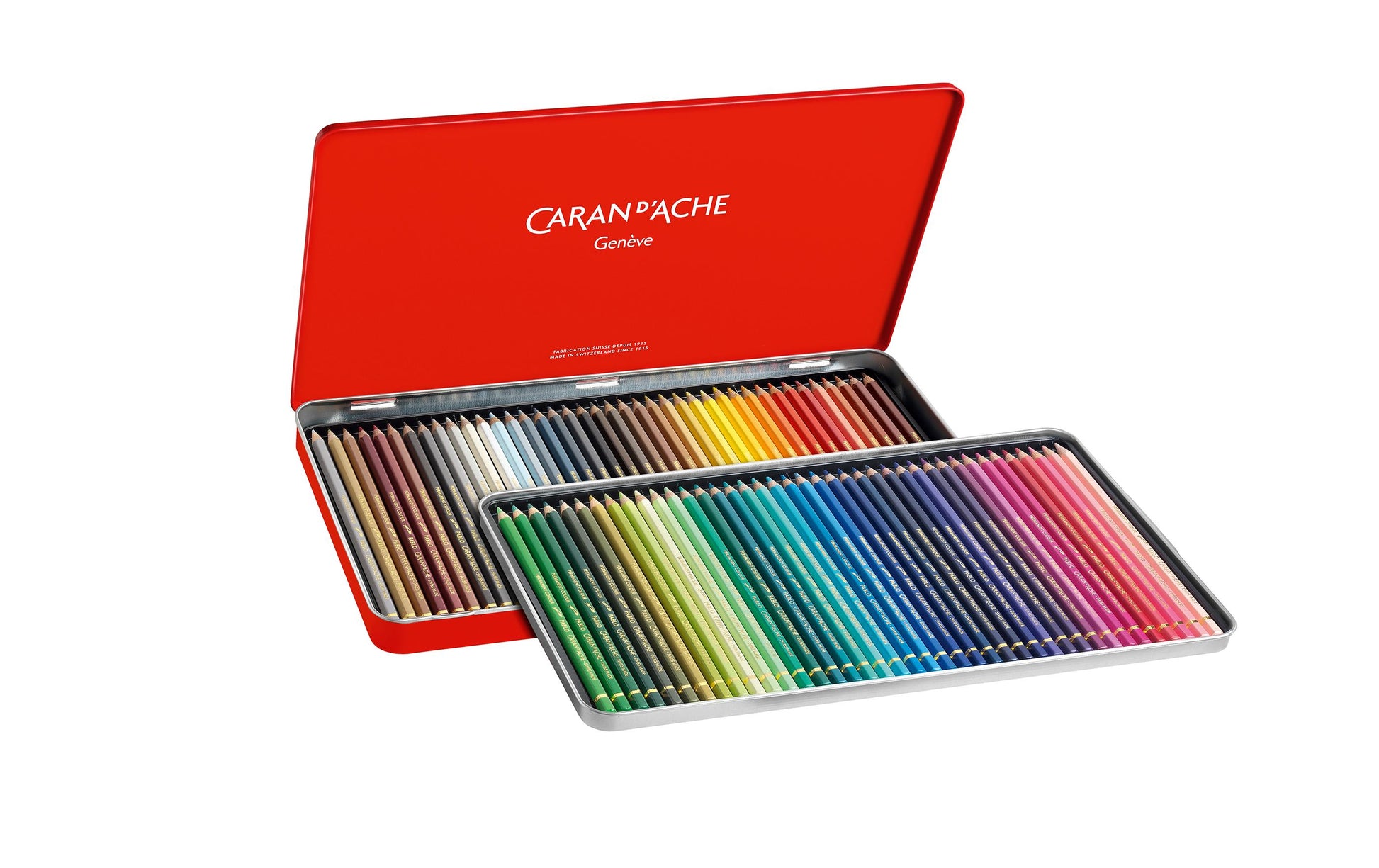 Caran d-Ache Caran d'Ache Buntstifte – 80 Farben, im Metalletui, Ø 3,8 mm, FSC
