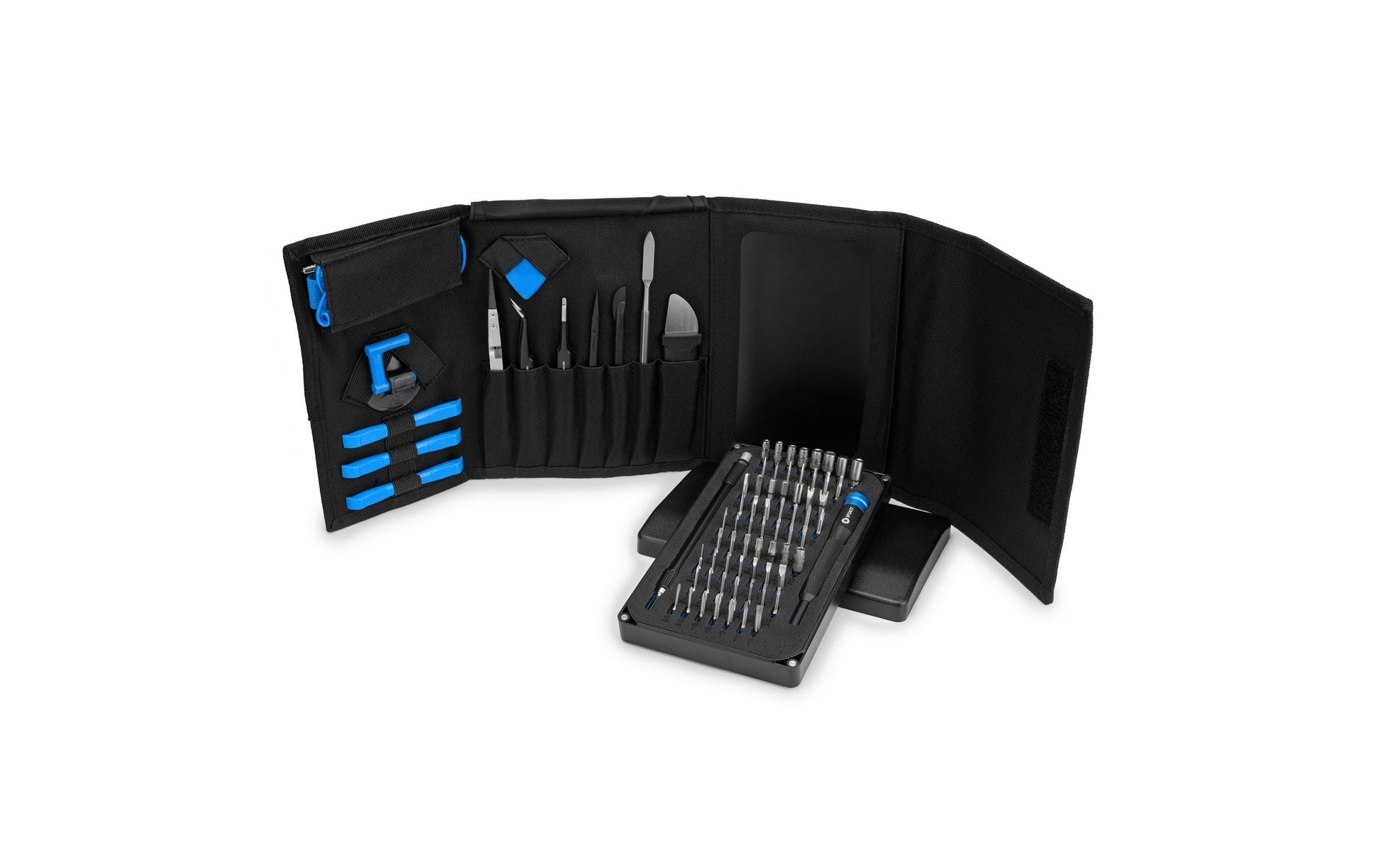 iFixit Pro Tech Toolkit – Spudger, Saugnapf und Pinzette – Schwarz, Blau, Edelstahl