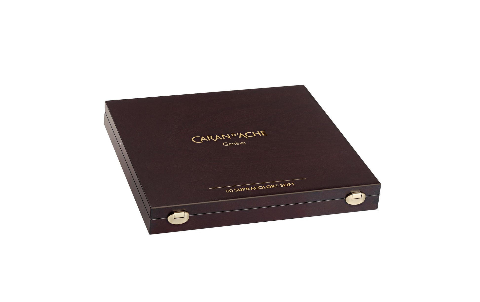 Caran d-Ache Caran d'Ache Aquarellfarbstifte Supracolor Soft – 80 Farben, im Holzkoffer, Ø 3,8 mm, FSC