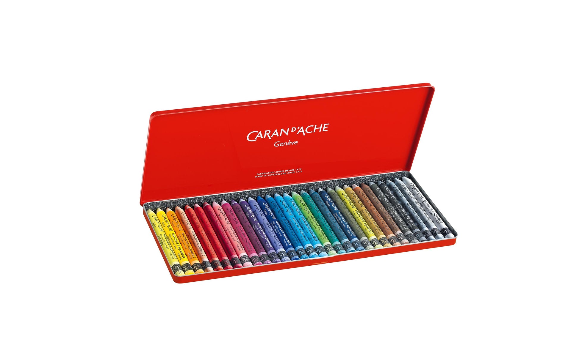 Caran d-Ache Caran d'Ache Neocolor II Aquarellkreiden-Set – 30 Farben, Mine Ø 8,6 mm, Metallschachtel