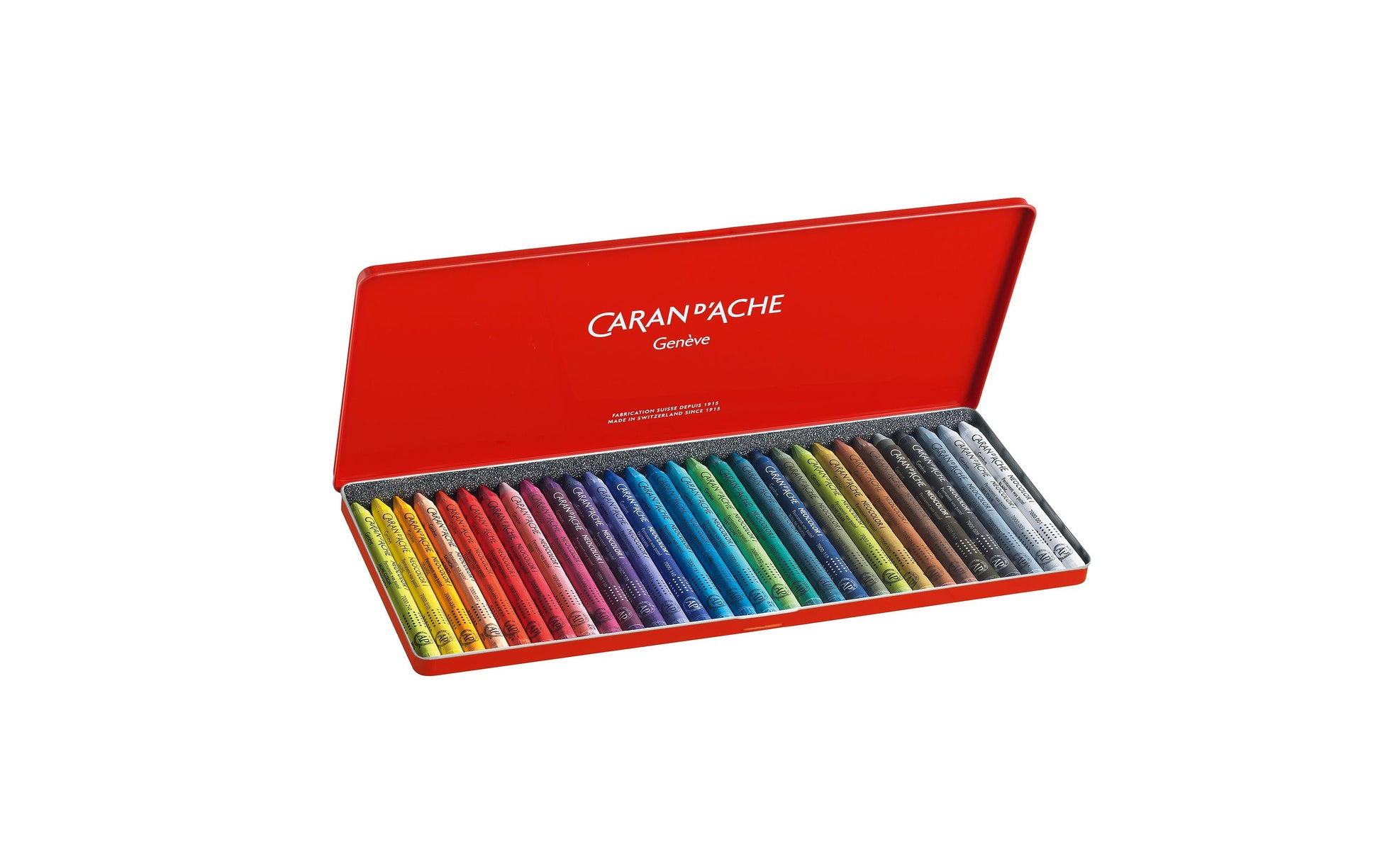 Caran d-Ache Caran d'Ache Neocolor I Ölbasierte Farbstifte-Set – 30 Farben, Mine Ø 8,6 mm, Metallschachtel
